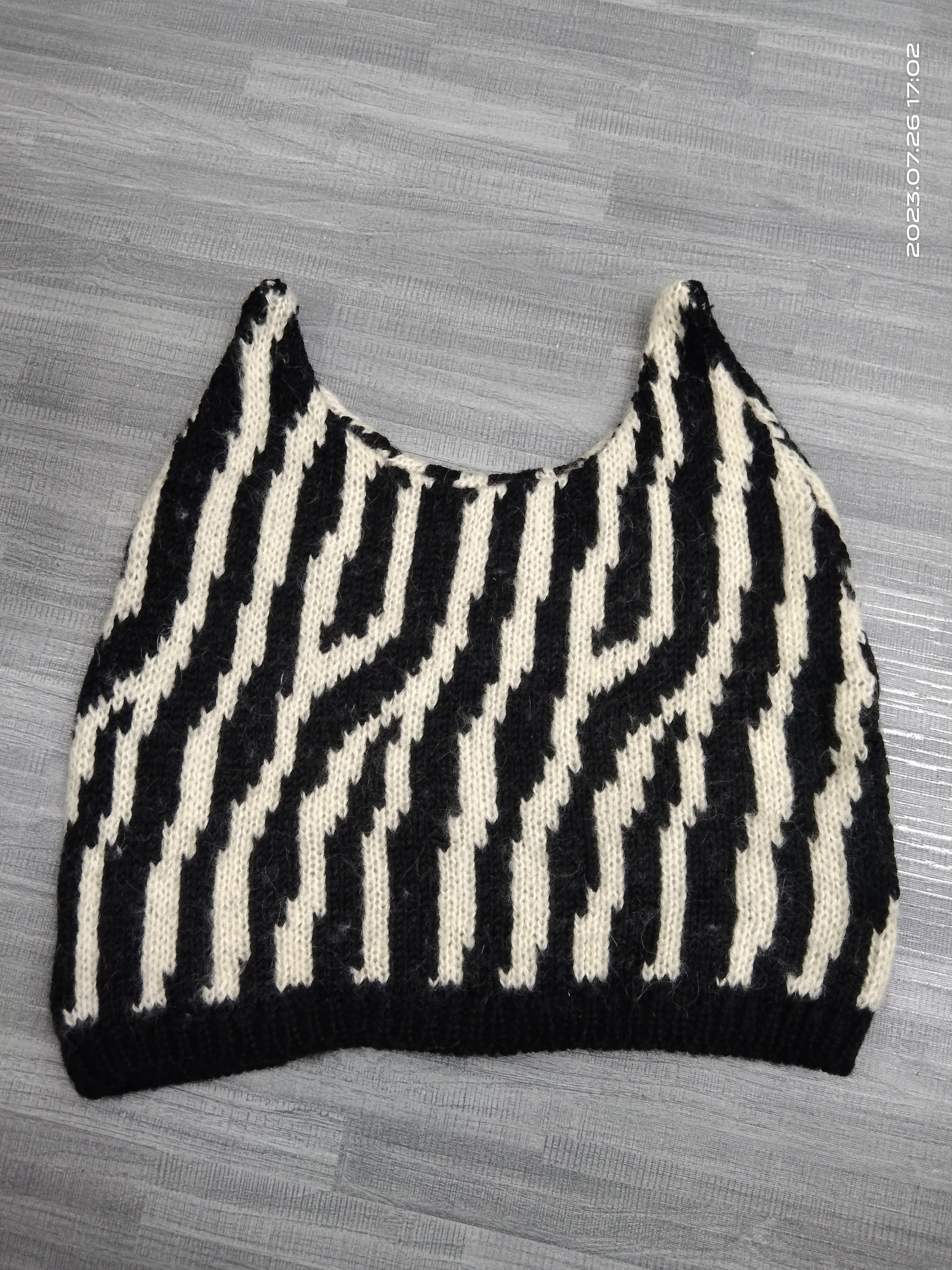 Japanese Brand DEVIL HORN ZEBRA BEANIE HAT Size ONE SIZE - 2 Thumbnail