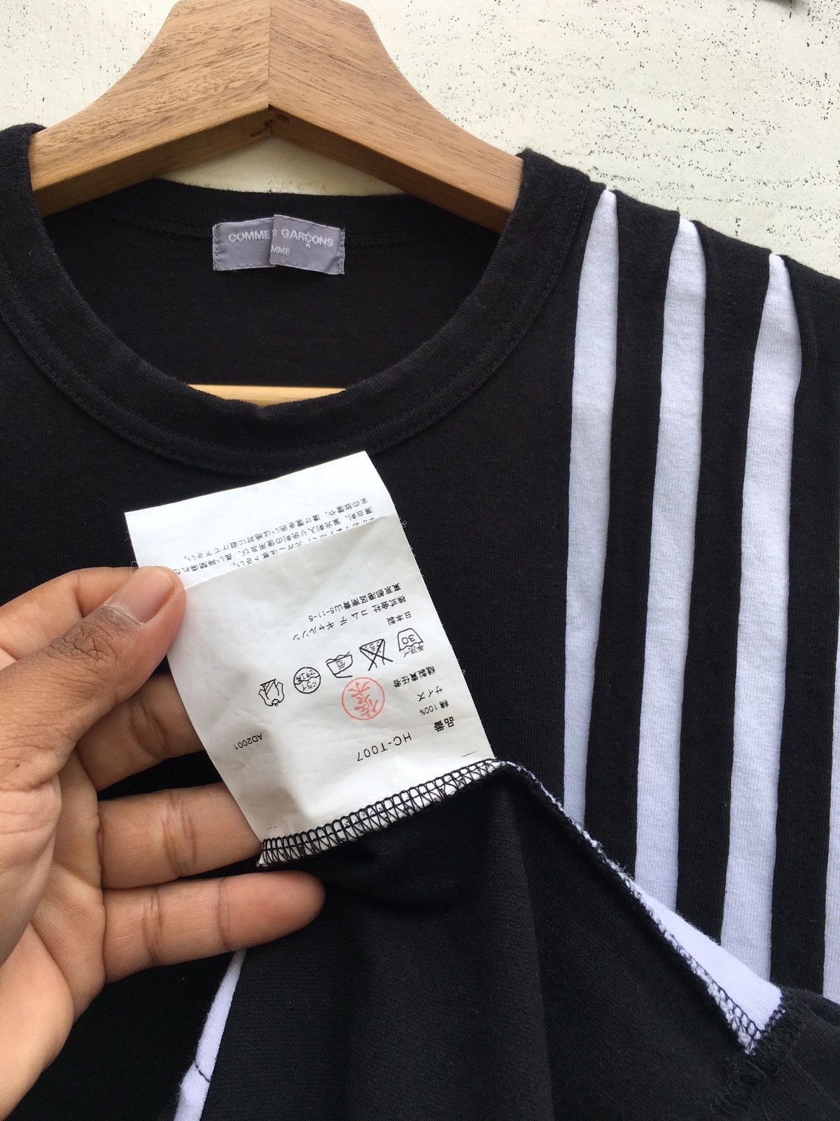 Comme des Garcons Rare Vtg SS01 CDG Comme des garcons HOMME Stripes Tshirt Size US S / EU 44-46 / 1 - 11 Thumbnail