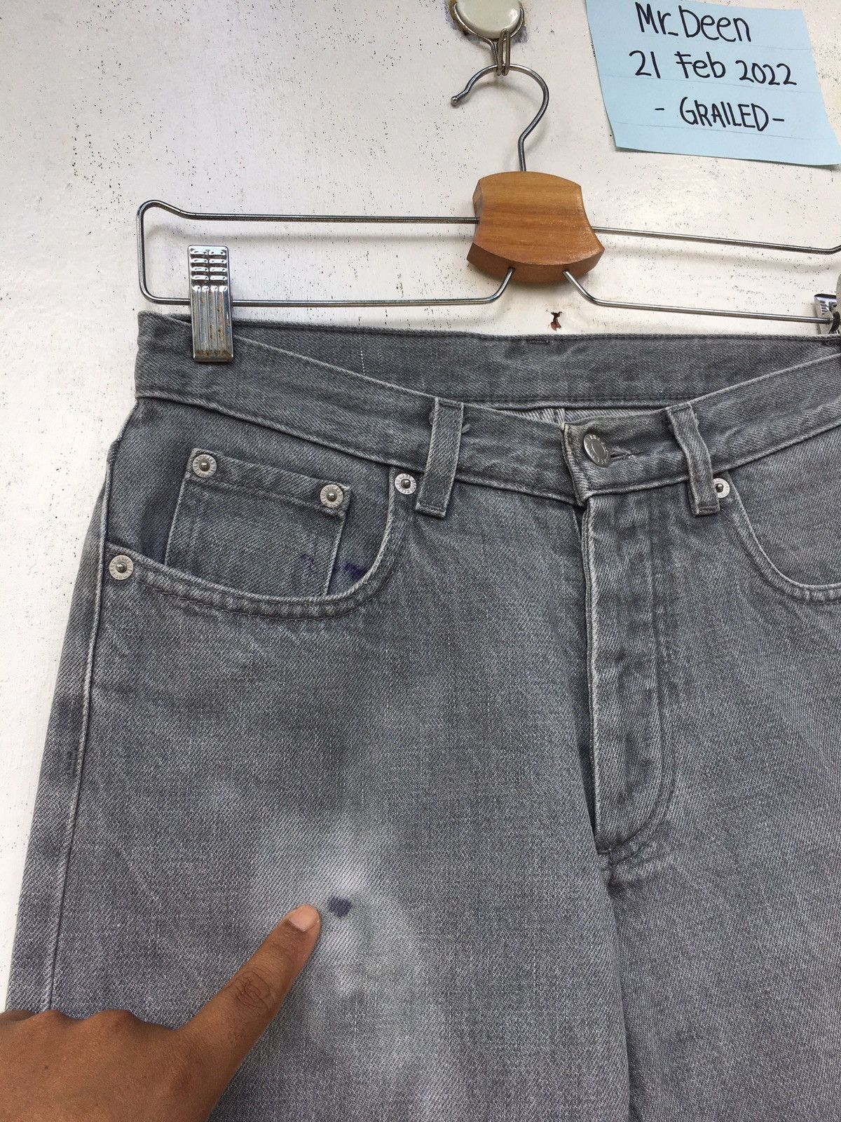 Helmut Lang Vtg 90s Helmut Lang Classic Cut Denim Jeans Size US 27 - 9 Thumbnail
