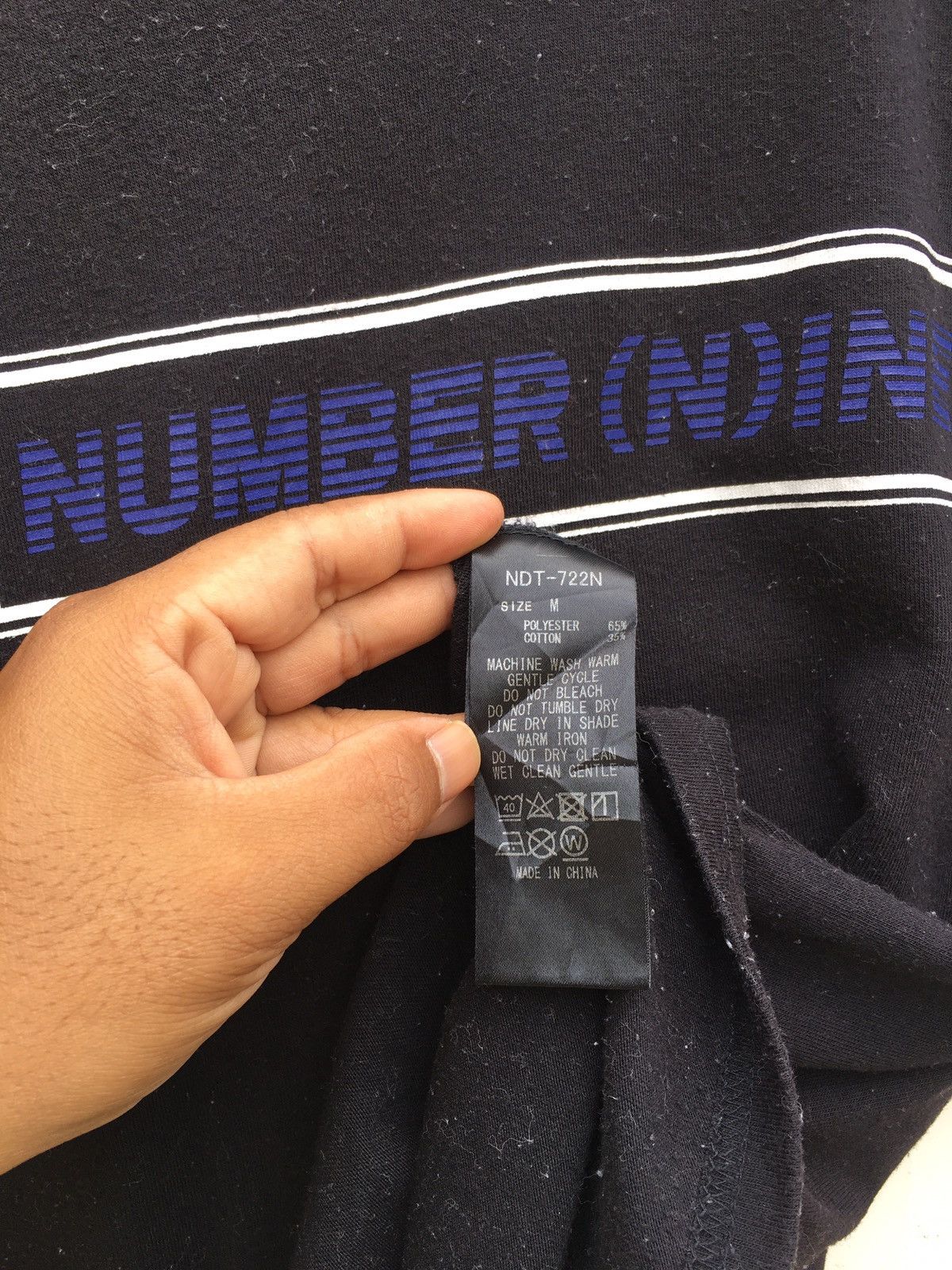 Number (N)ine Rare Vintage Number Nine Spellout Tshirt Size US S / EU 44-46 / 1 - 10 Thumbnail