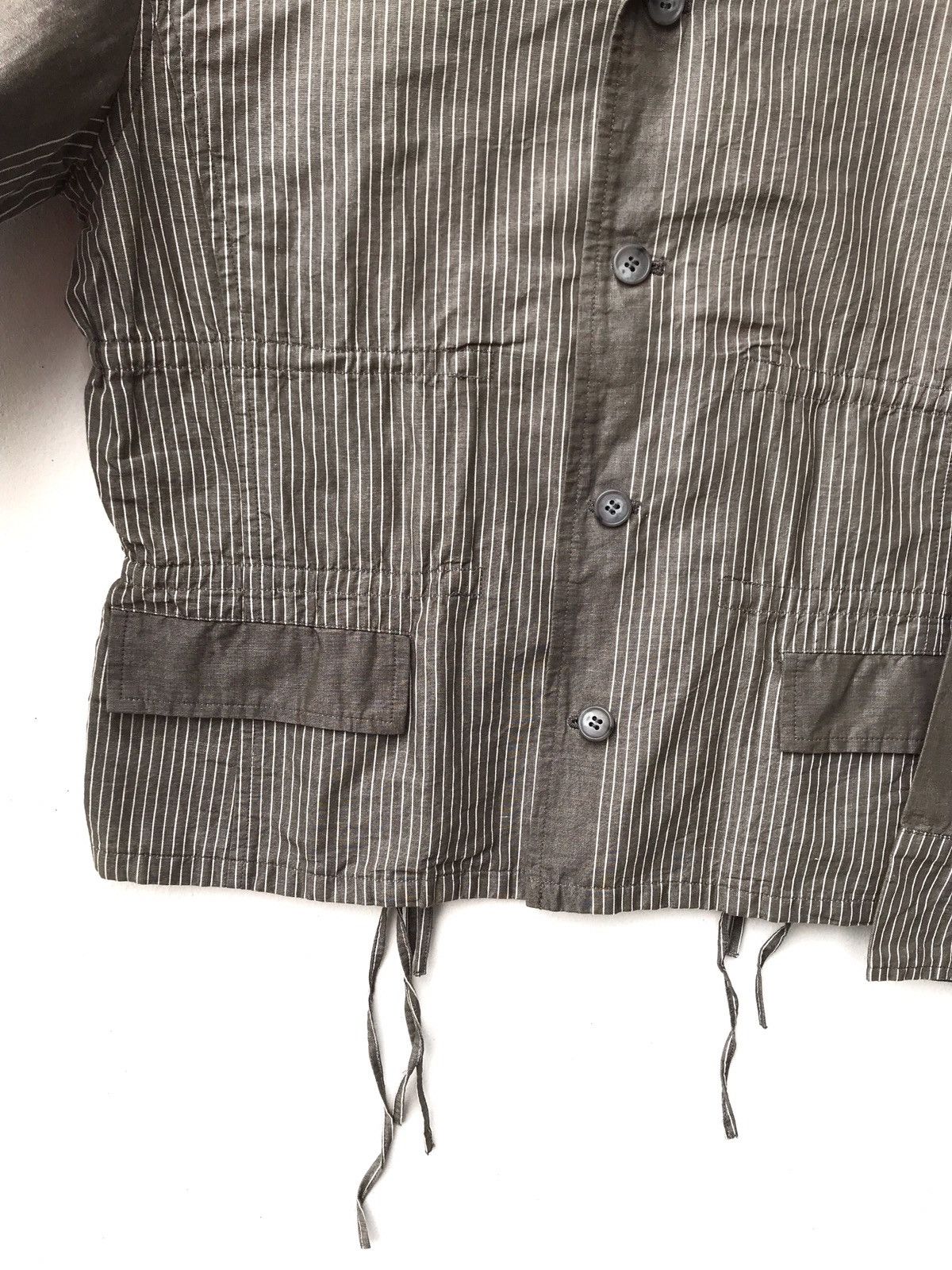 Issey Miyake Issey Miyake Plantation Stripe Designer Jacket (19”X22.5”) Size S / US 4 / IT 40 - 4 Thumbnail