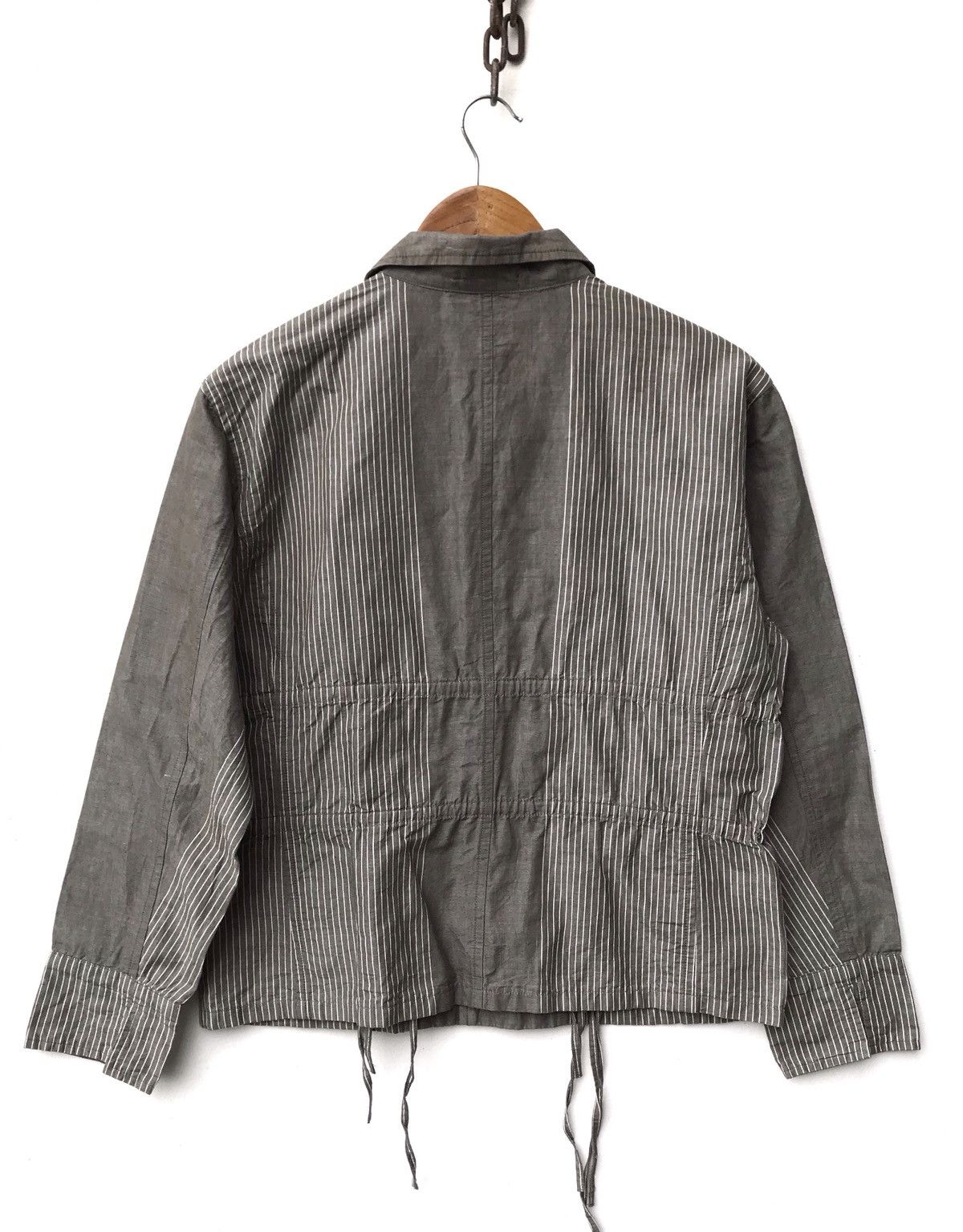 Issey Miyake Issey Miyake Plantation Stripe Designer Jacket (19”X22.5”) Size S / US 4 / IT 40 - 7 Thumbnail
