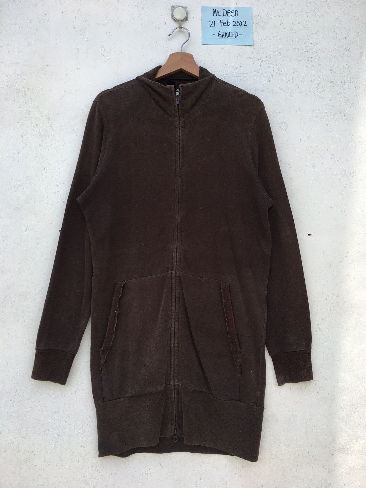 image of Limi Feu X Yohji Yamamoto Long Cardigan in Brown, Men's (Size Medium)