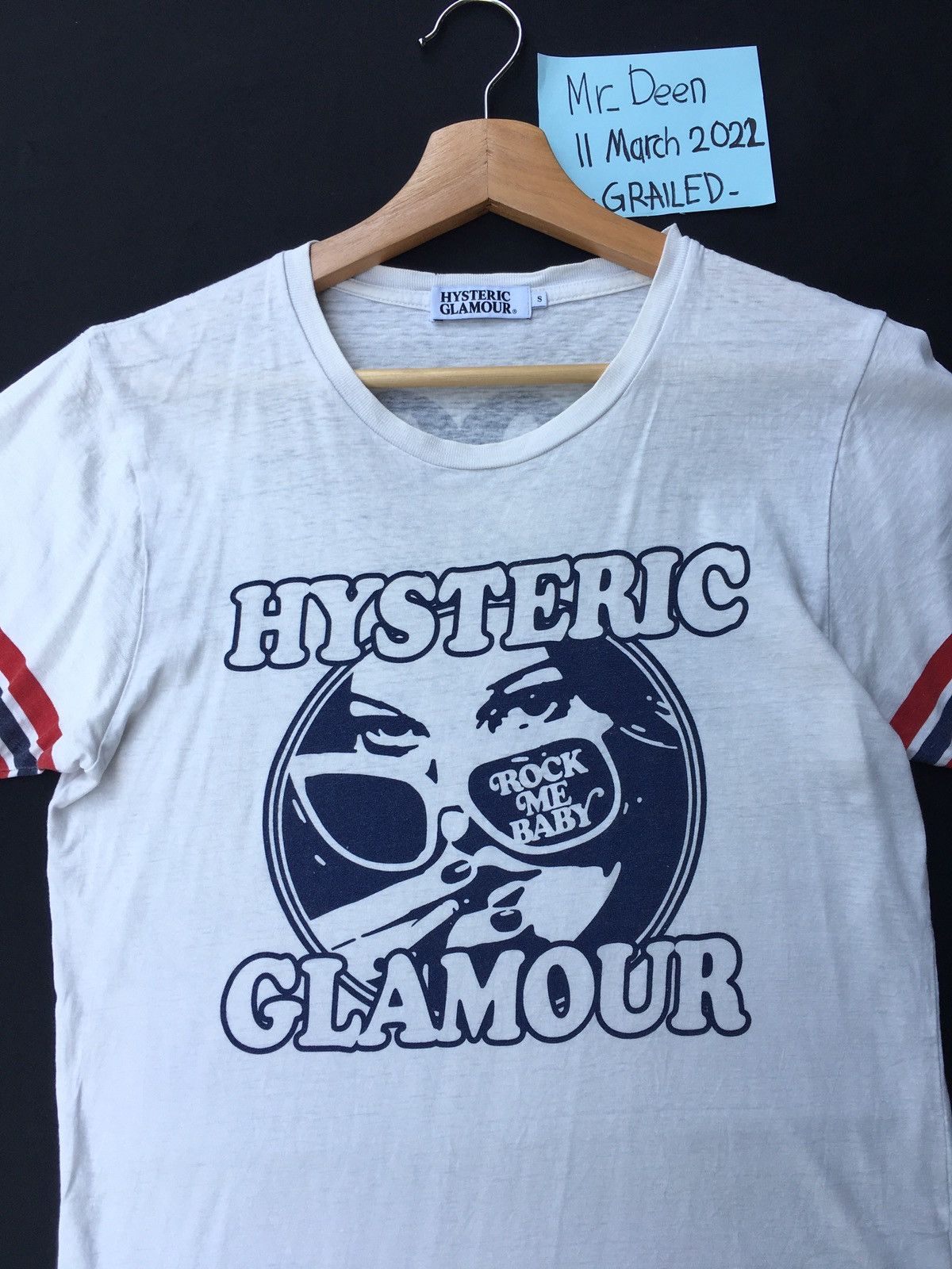 Hysteric Glamour Rare Hysteric Glamour “Rock me baby” Spellout Tshirt Size US S / EU 44-46 / 1 - 5 Thumbnail