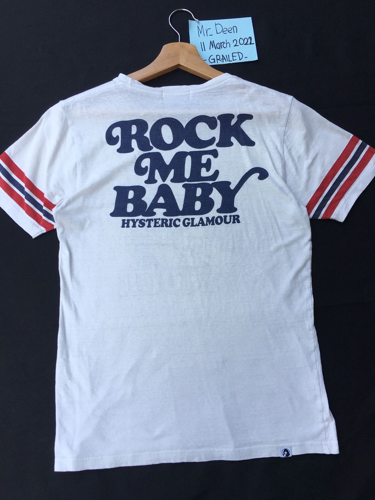 Hysteric Glamour Rare Hysteric Glamour “Rock me baby” Spellout Tshirt Size US S / EU 44-46 / 1 - 8 Thumbnail