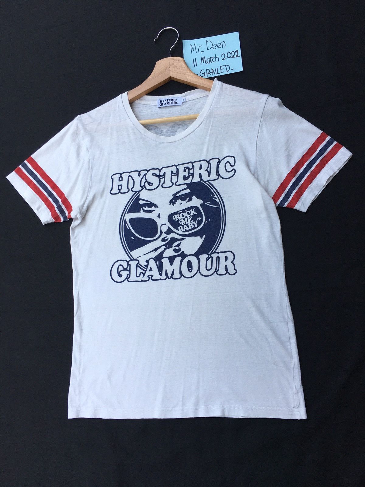 Hysteric Glamour Rare Hysteric Glamour “Rock me baby” Spellout Tshirt Size US S / EU 44-46 / 1 - 3 Thumbnail