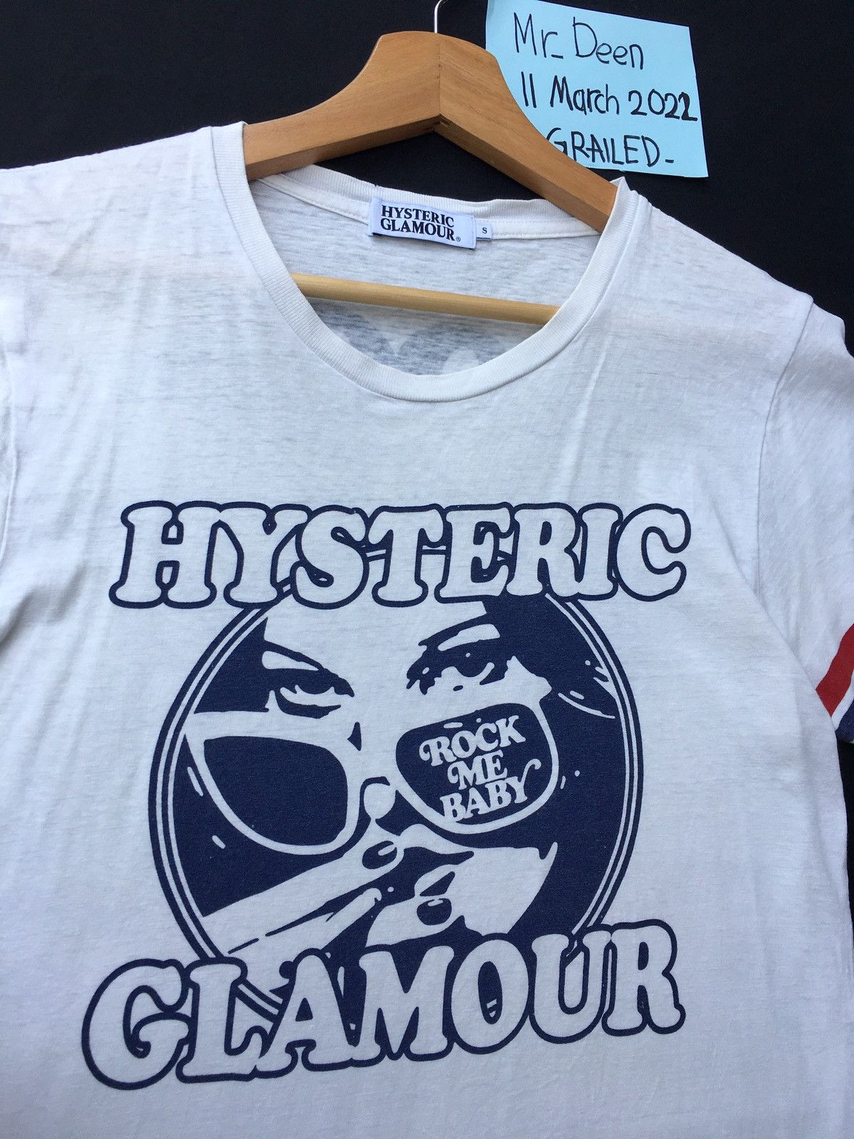 Hysteric Glamour Rare Hysteric Glamour “Rock me baby” Spellout Tshirt Size US S / EU 44-46 / 1 - 6 Thumbnail