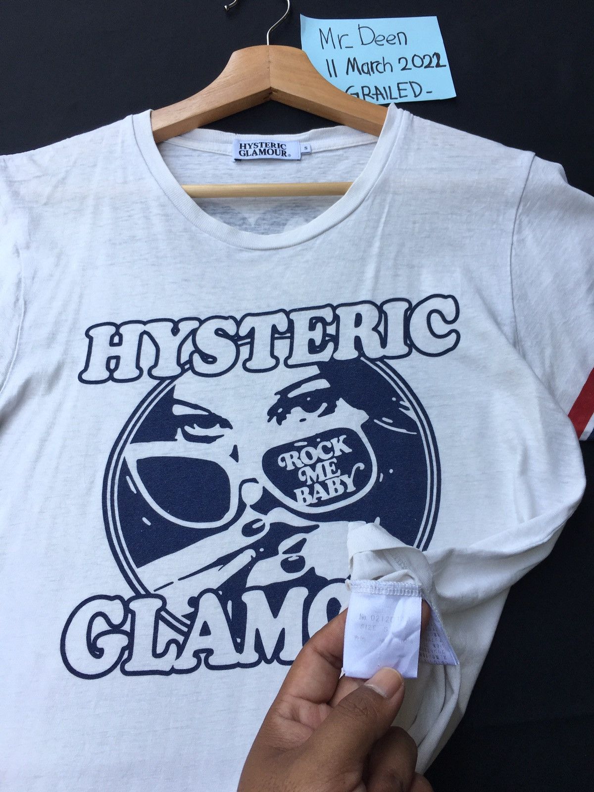 Hysteric Glamour Rare Hysteric Glamour “Rock me baby” Spellout Tshirt Size US S / EU 44-46 / 1 - 13 Thumbnail