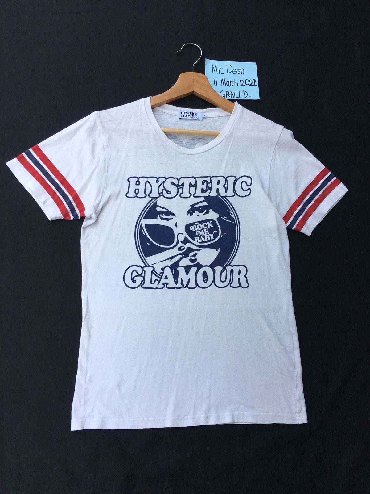 Hysteric Glamour Rare Hysteric Glamour “Rock me baby” Spellout Tshirt Size US S / EU 44-46 / 1 - 2 Thumbnail