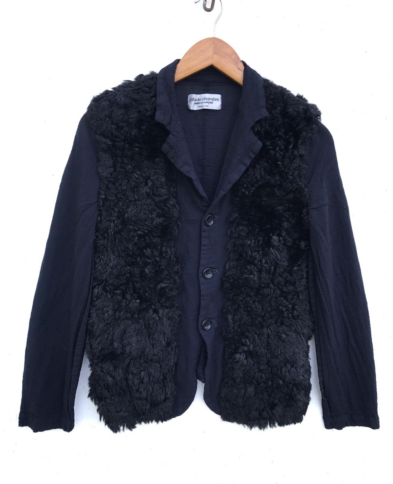 robe de chambre COMME des GARCONS wool Body Meets Cropped Dress Jacket RJ-100020 black
