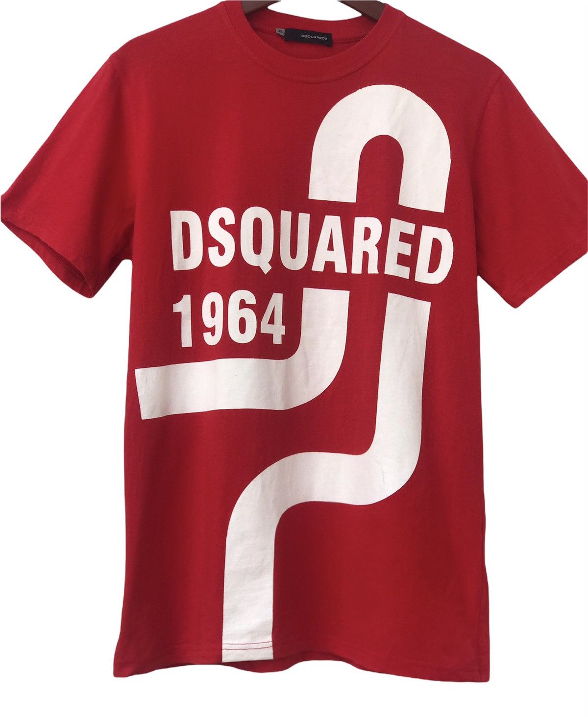 Dsquared2 Dsquared2 Distressed Red Tee Shirt Italy Size US M / EU 48-50 / 2 - 1 Thumbnail