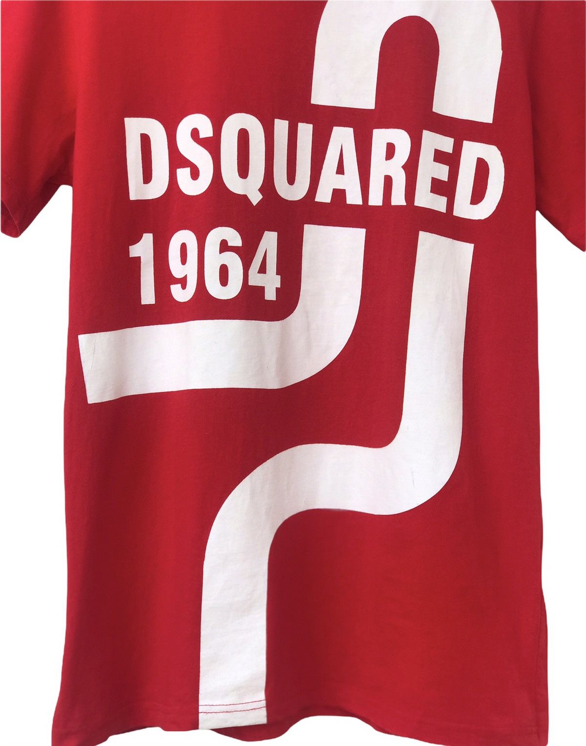 Dsquared2 Dsquared2 Distressed Red Tee Shirt Italy Size US M / EU 48-50 / 2 - 2 Thumbnail