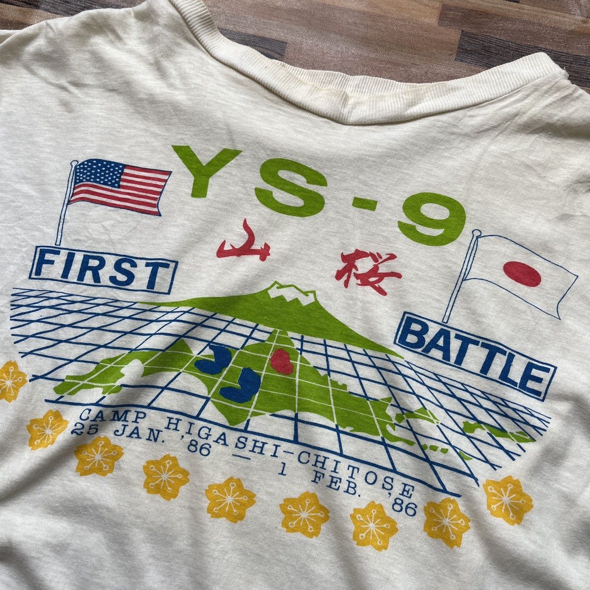 Vintage USA Japan First Battle YS-9 Camp Higashi Chitose 1986 Size US M / EU 48-50 / 2 - 6 Thumbnail