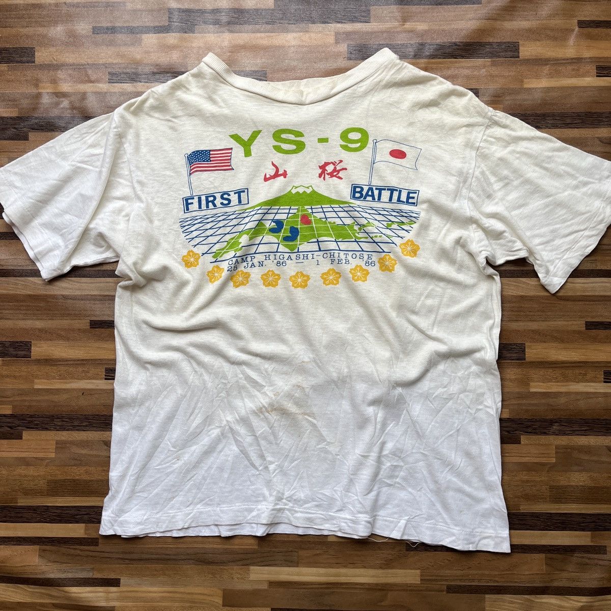 Vintage USA Japan First Battle YS-9 Camp Higashi Chitose 1986 Size US M / EU 48-50 / 2 - 16 Thumbnail
