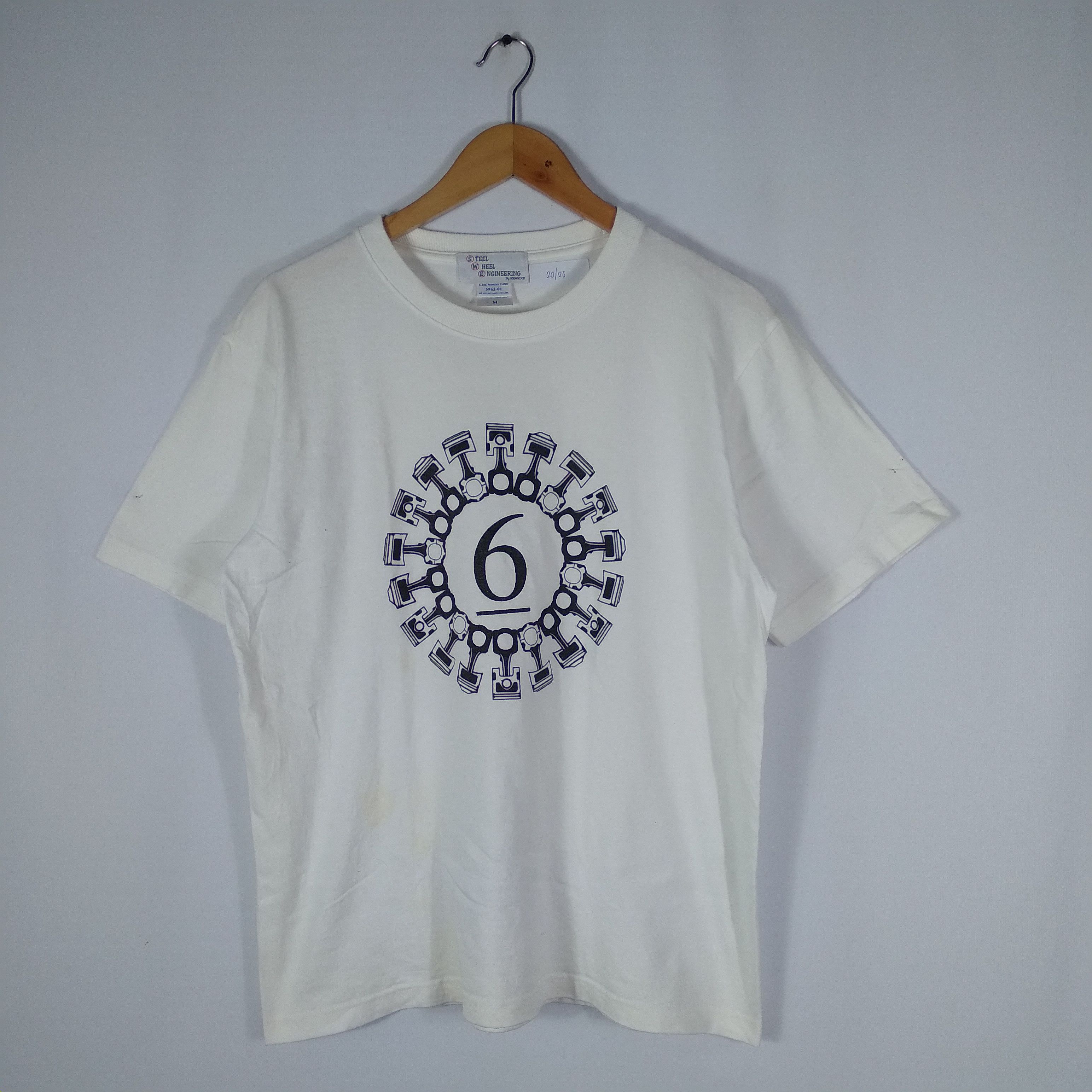 Japanese Brand × Vintage Vintage Japanese Brand Piston Big Print Racing T Shirt Size US M / EU 48-50 / 2 - 1 Thumbnail