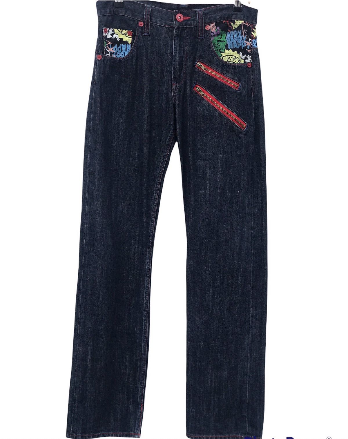 Japanese Brand Sorridere Denim Jeans Punk Art Pocket Size US 31 - 1 Thumbnail