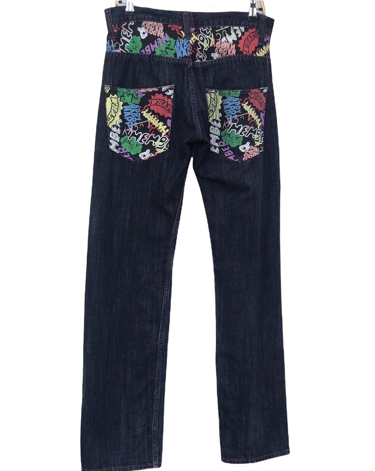 Japanese Brand Sorridere Denim Jeans Punk Art Pocket Size US 31 - 6 Thumbnail