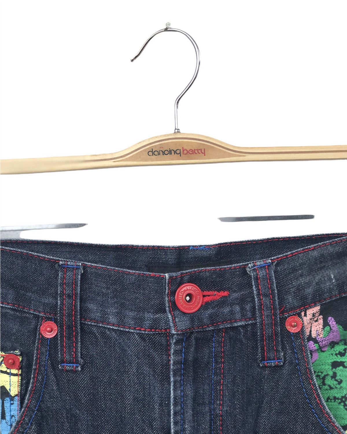 Japanese Brand Sorridere Denim Jeans Punk Art Pocket Size US 31 - 4 Thumbnail