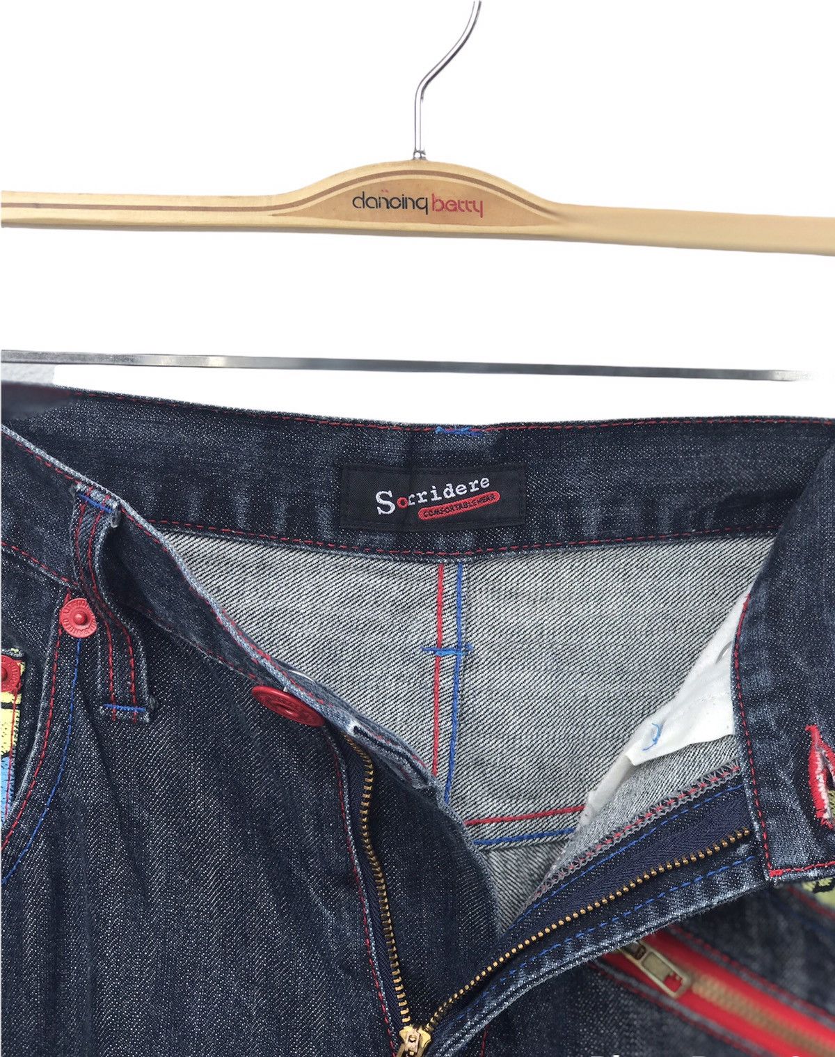 Japanese Brand Sorridere Denim Jeans Punk Art Pocket Size US 31 - 5 Thumbnail