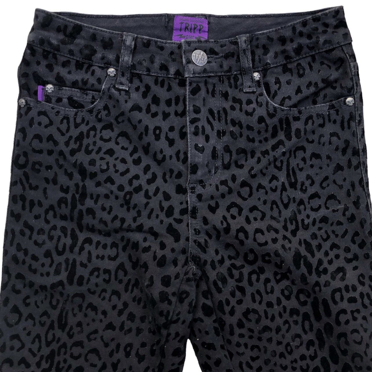 If Six Was Nine Tripp NYC Leopard Skull Black Pants Size US 27 - 1 Thumbnail