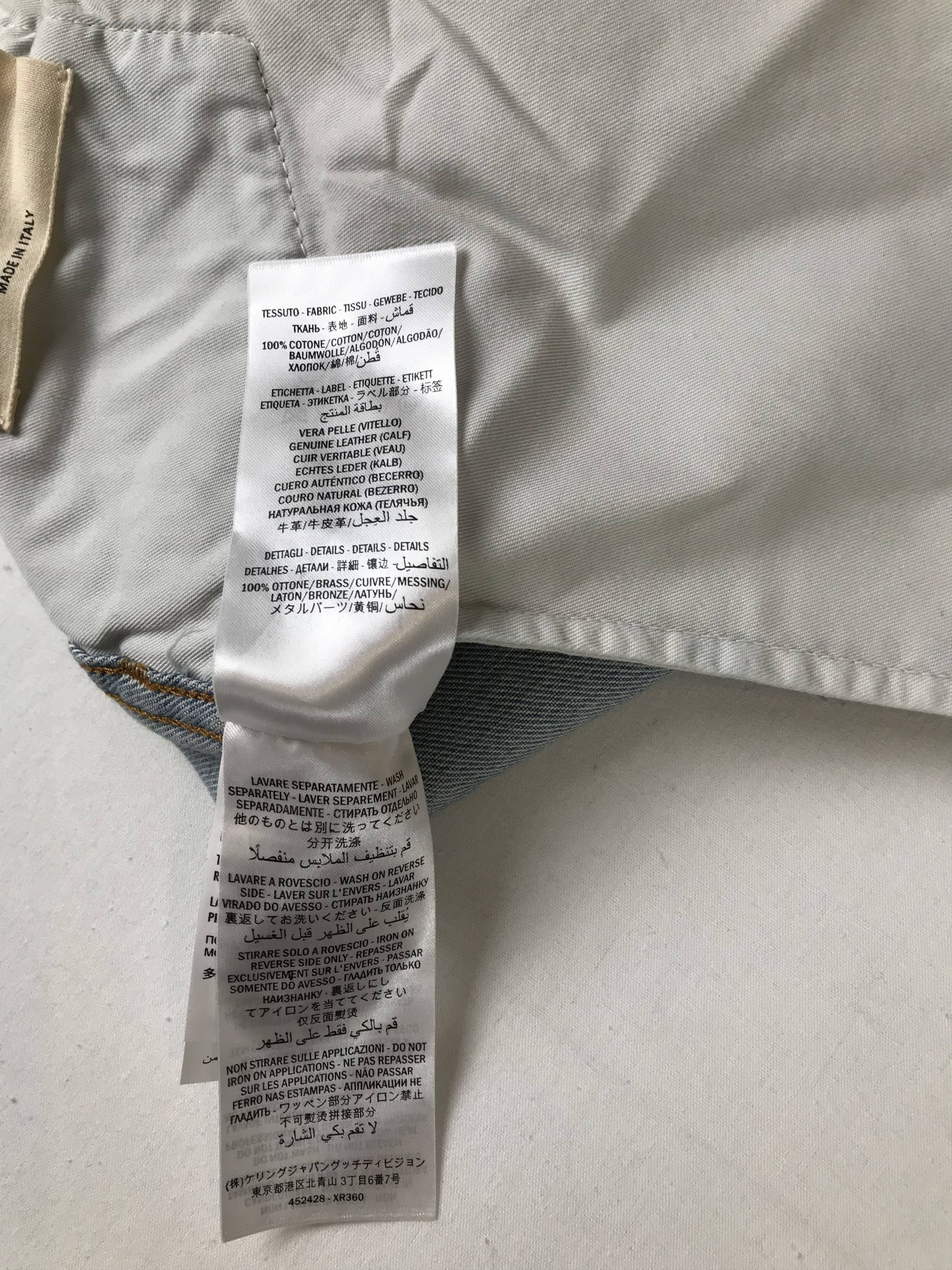 Gucci Gucci Blue Jeans With Handwritten Text Print Size US 33 - 12 Thumbnail