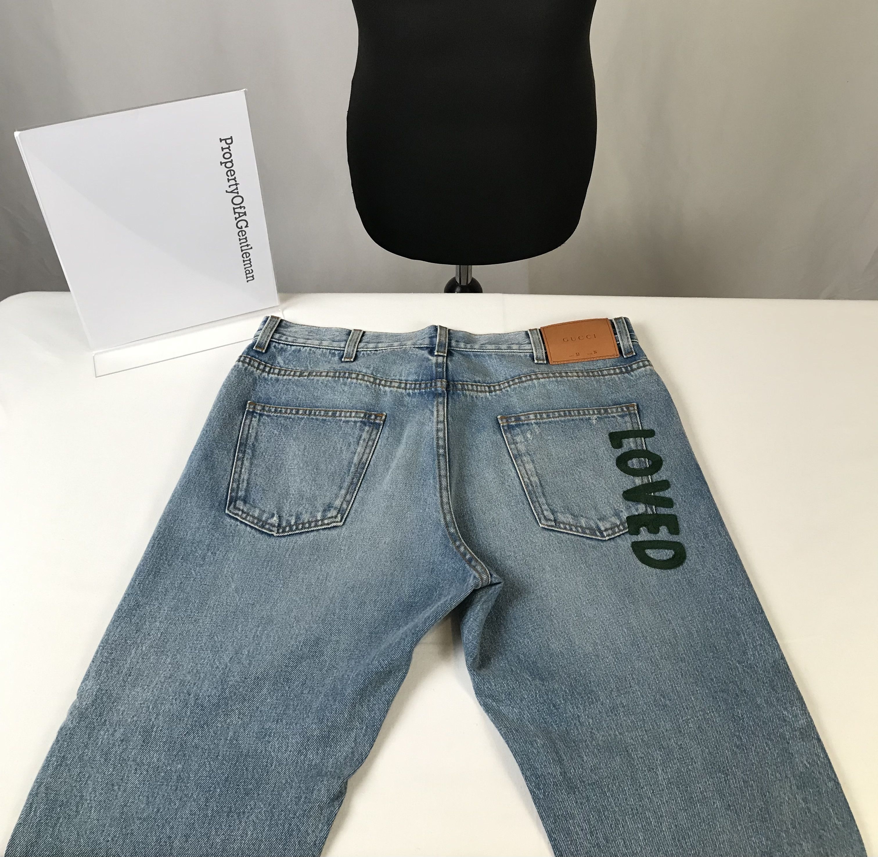 Gucci Gucci Blue 'Loved' Jeans Size US 34 / EU 50 - 1 Thumbnail