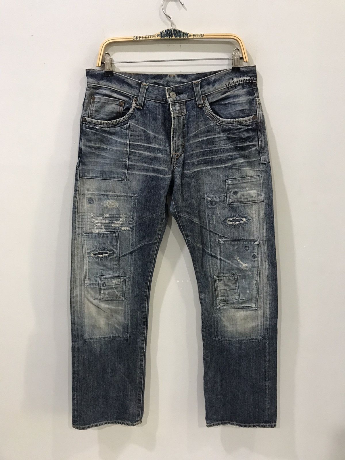 Japanese Brand 💥BORO💥BARTACK Japan Boro Sashiko Selvedge Distressed Denim Size US 32 / EU 48 - 3 Thumbnail
