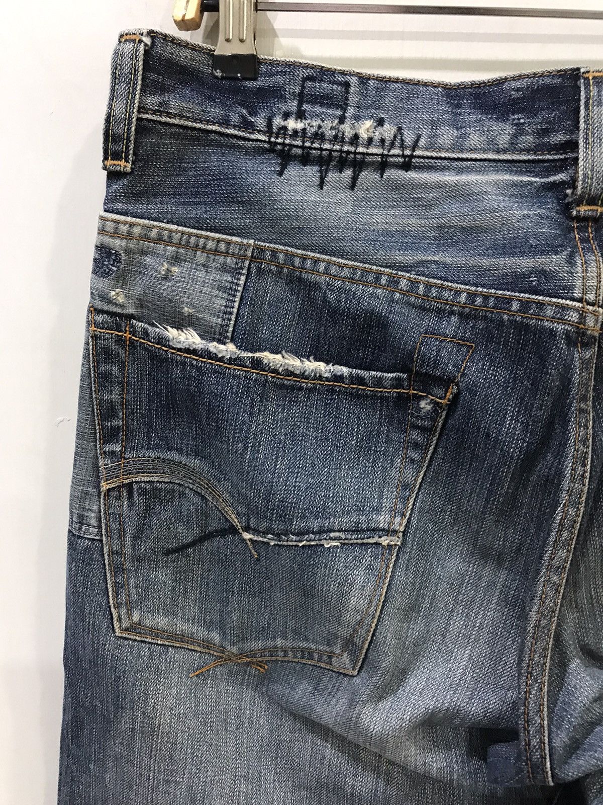 Japanese Brand 💥BORO💥BARTACK Japan Boro Sashiko Selvedge Distressed Denim Size US 32 / EU 48 - 14 Thumbnail