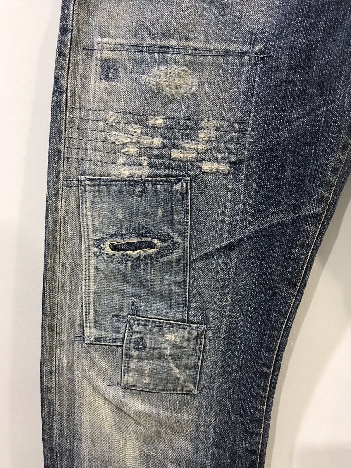 Japanese Brand 💥BORO💥BARTACK Japan Boro Sashiko Selvedge Distressed Denim Size US 32 / EU 48 - 7 Thumbnail