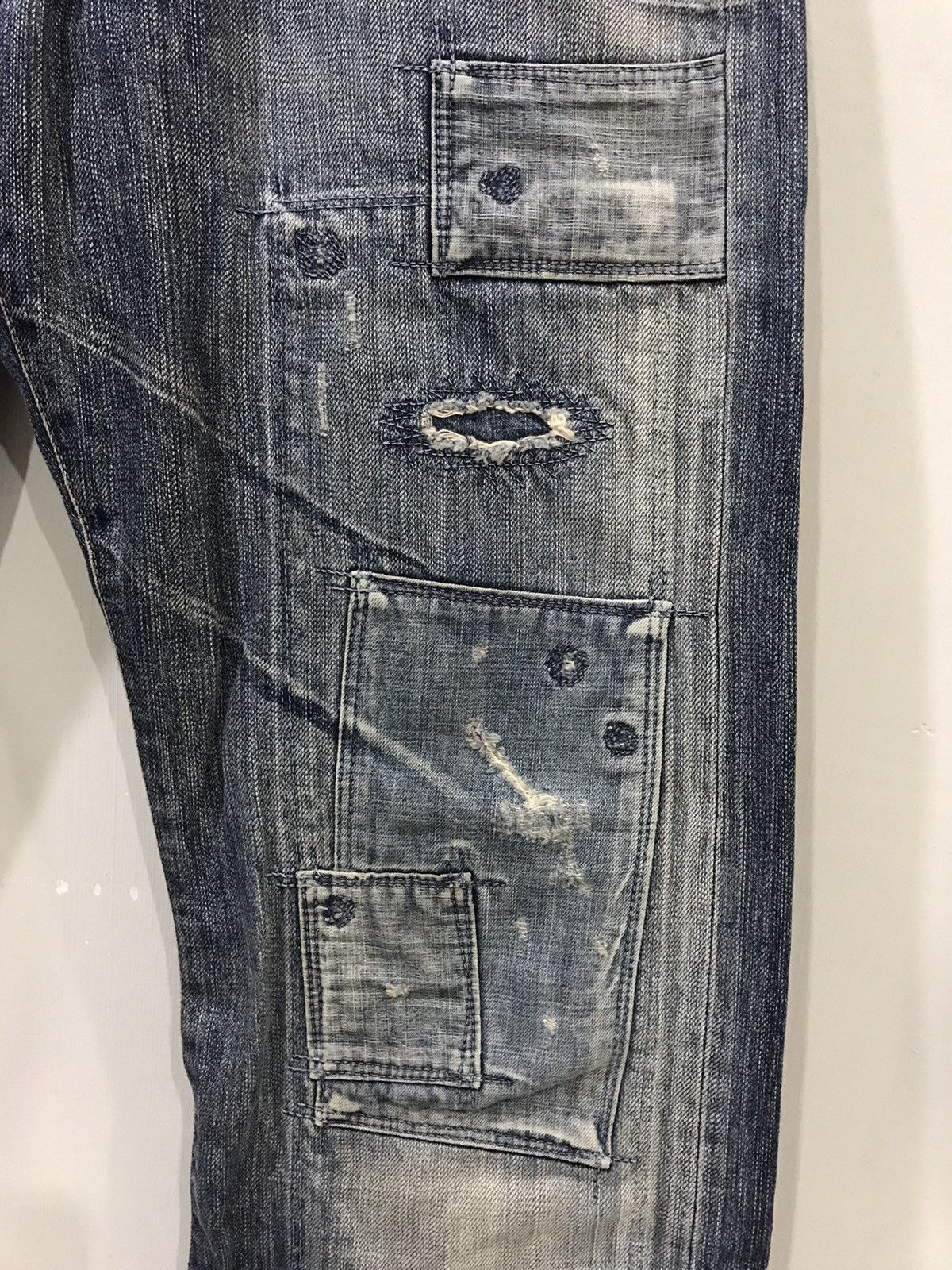 Japanese Brand 💥BORO💥BARTACK Japan Boro Sashiko Selvedge Distressed Denim Size US 32 / EU 48 - 6 Thumbnail