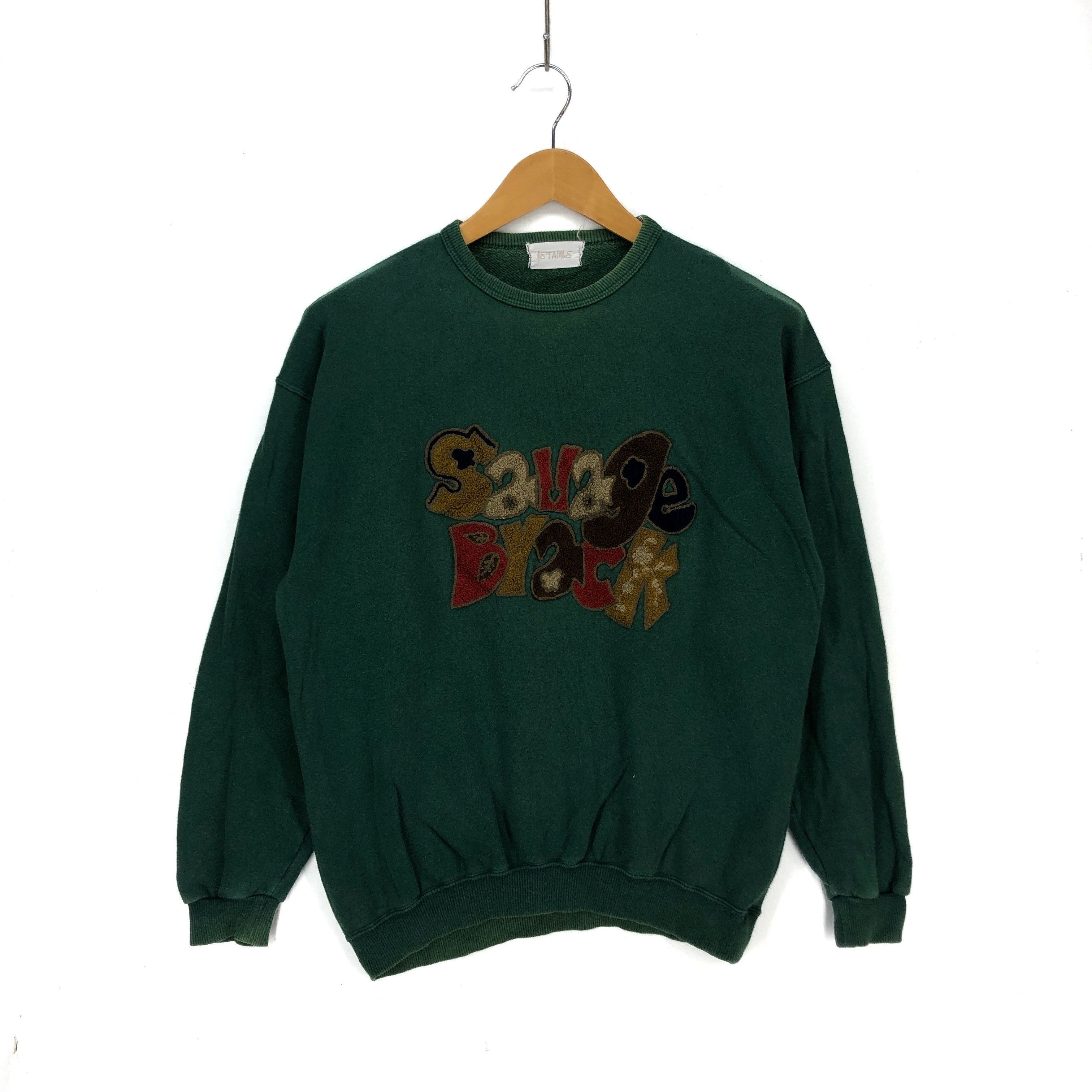 Japanese Brand SAVAGE Crew Neck Sweatshirt #1575-59 Size US M / EU 48-50 / 2 - 1 Thumbnail