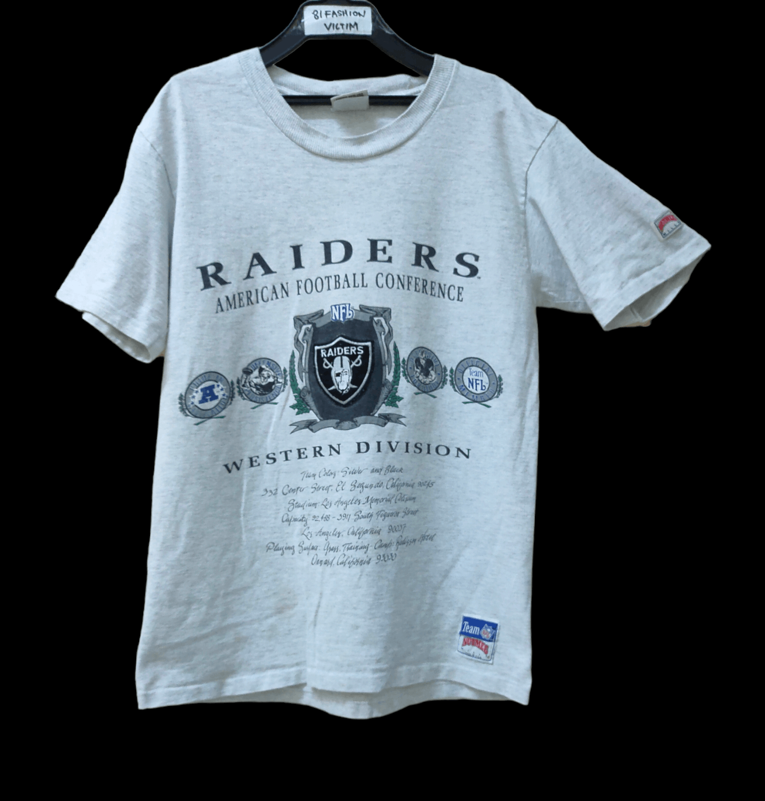 Vintage Nutmeg 90s Los Angeles Raiders T Shirt Large L - USA Made - NFL -  Rare