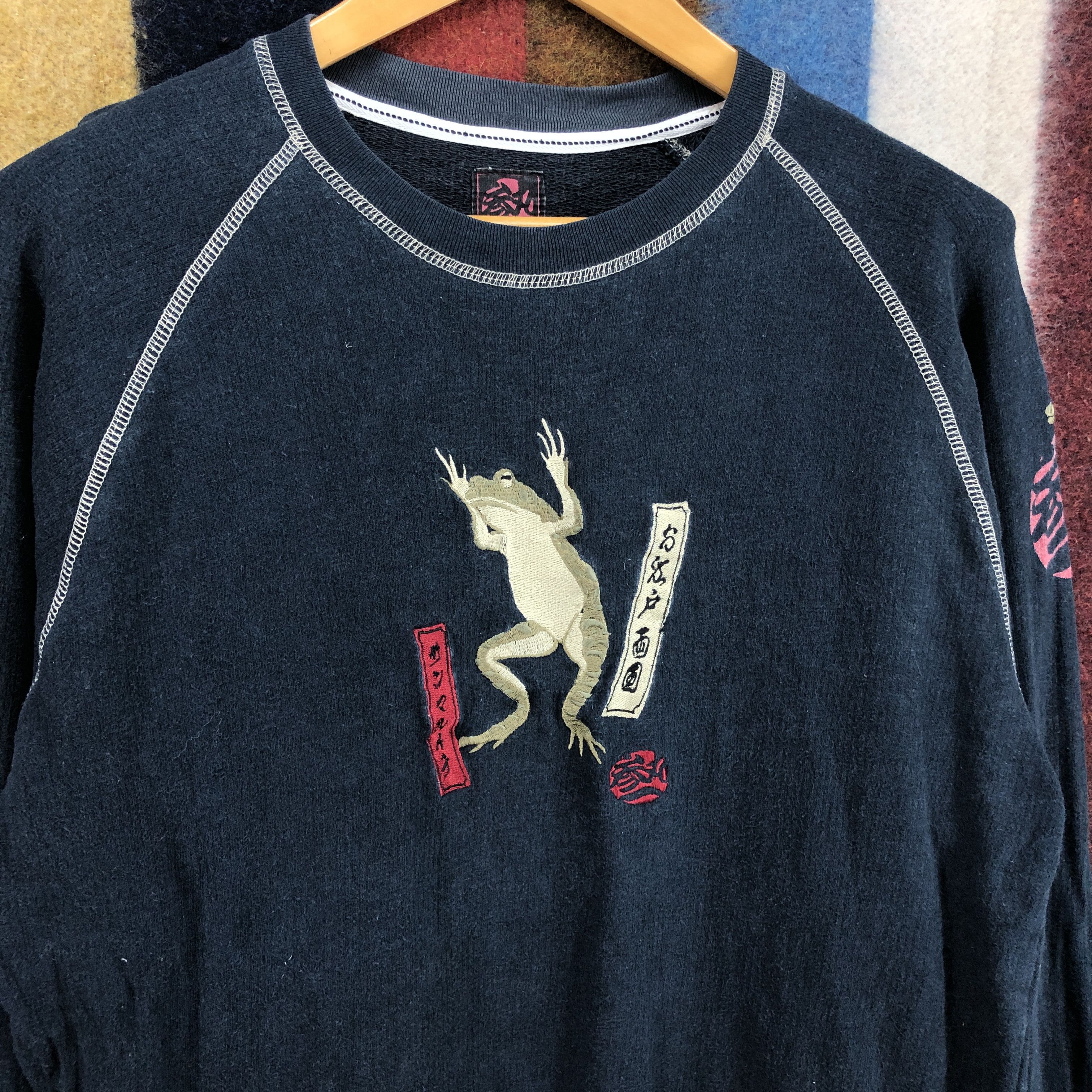 Japanese Brand Rare Design KAERU The Frog Crew Neck Sweatshirt #0551/X Size US M / EU 48-50 / 2 - 2 Thumbnail
