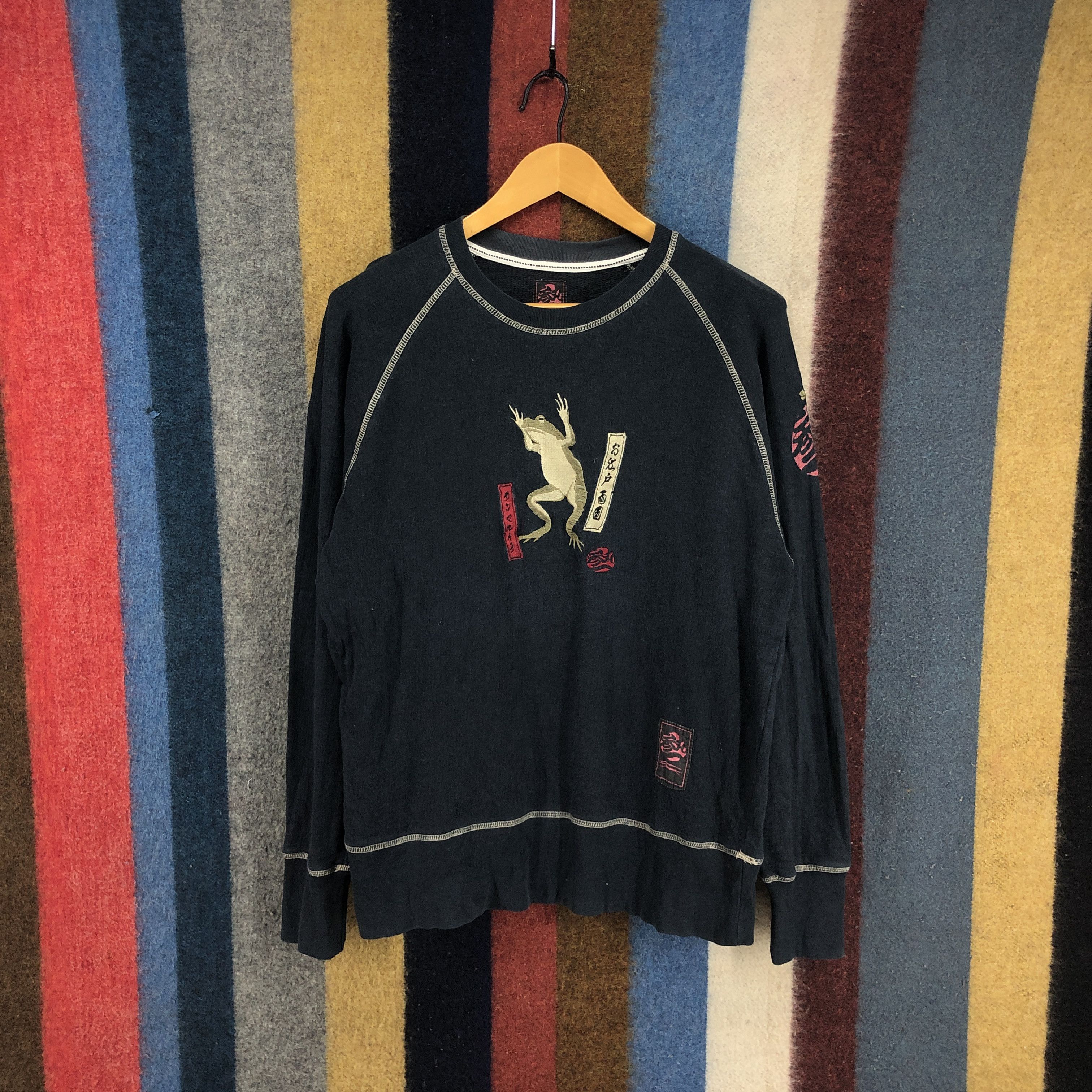 Japanese Brand Rare Design KAERU The Frog Crew Neck Sweatshirt #0551/X Size US M / EU 48-50 / 2 - 1 Thumbnail
