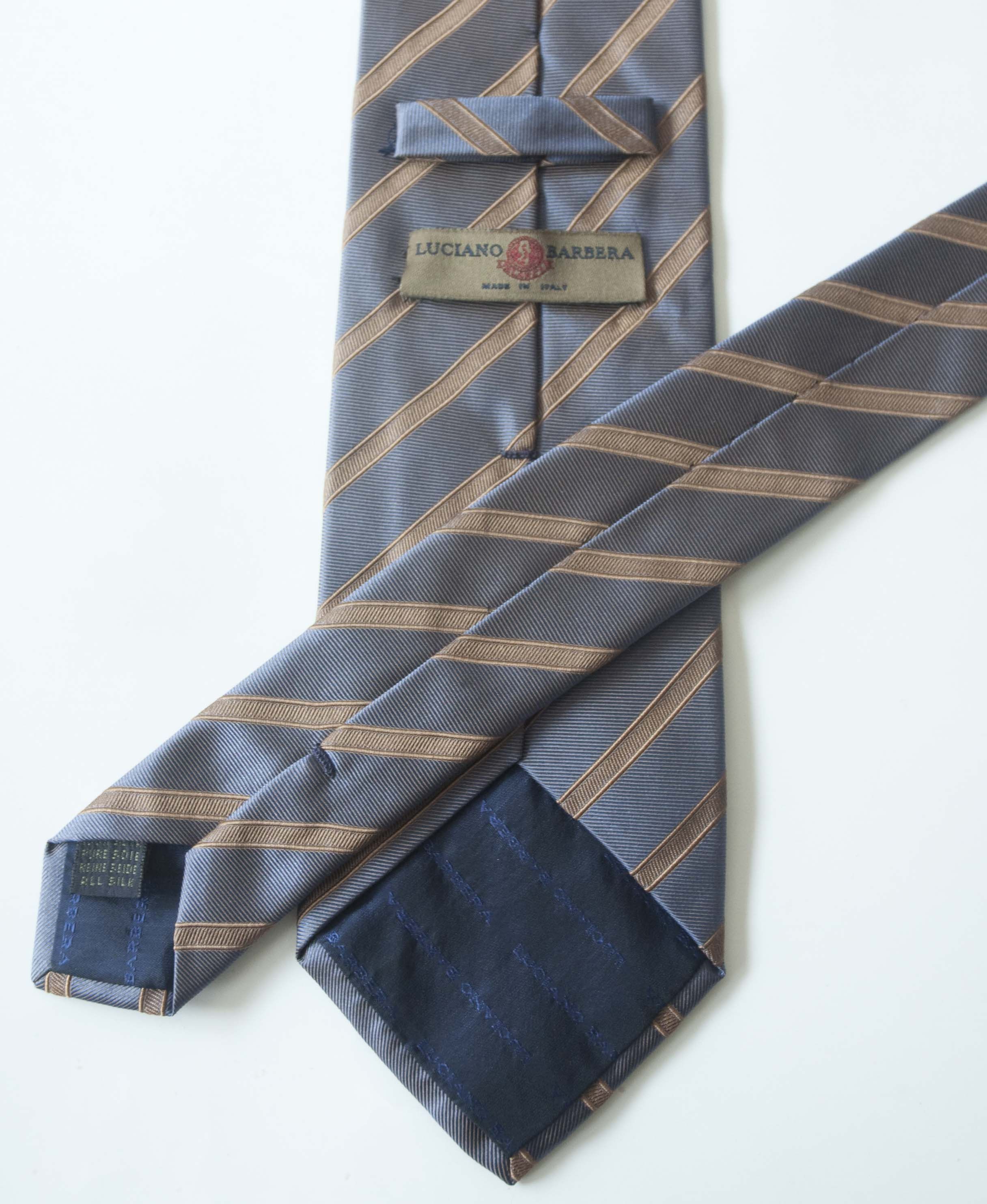 Luciano Barbera Luciano Barbera Tie 100% Silk Blue / Purple Made in Italy Size ONE SIZE - 3 Thumbnail