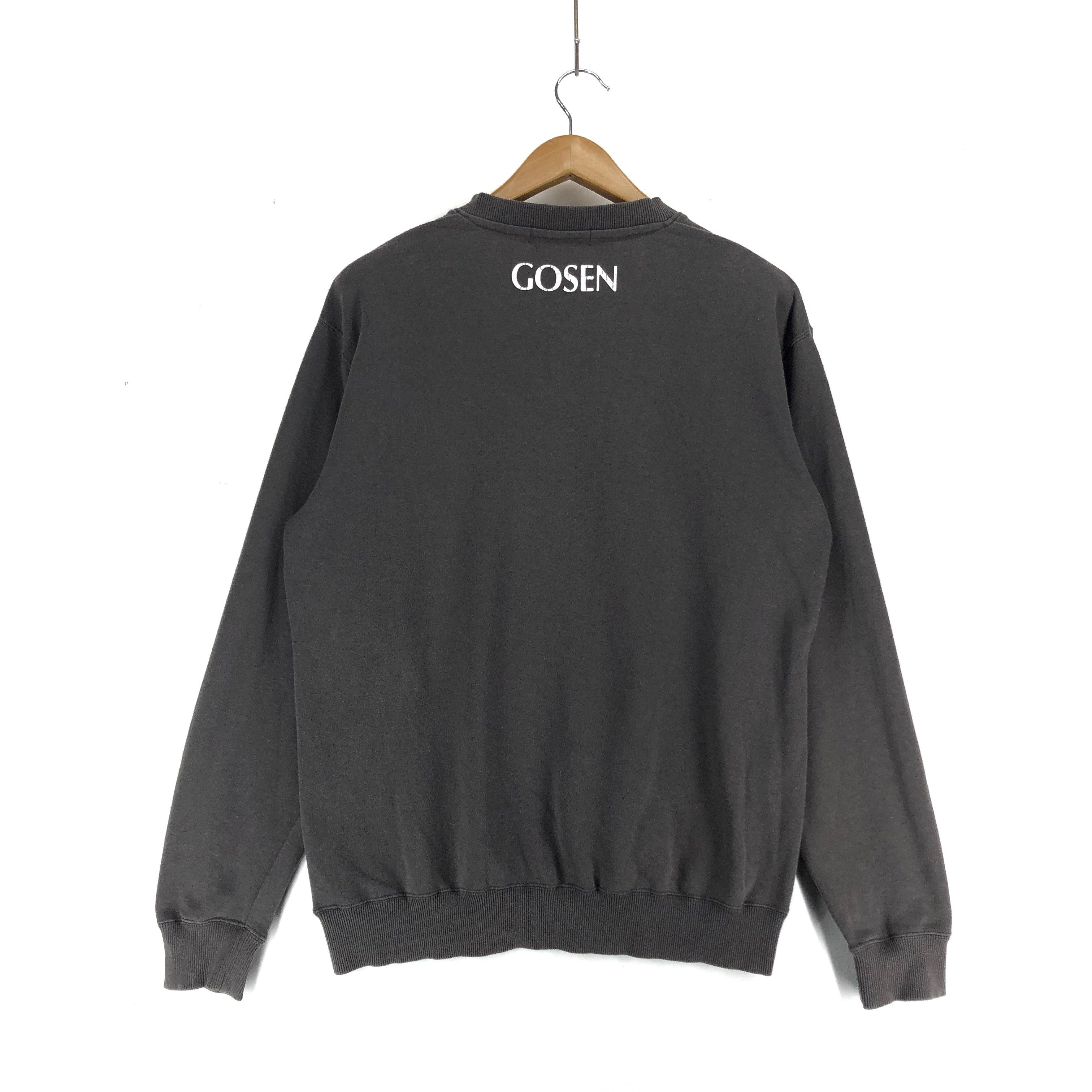 Japanese Brand GOSEN V Neck Faded Sweatshirt #2076-71 Size US L / EU 52-54 / 3 - 5 Thumbnail