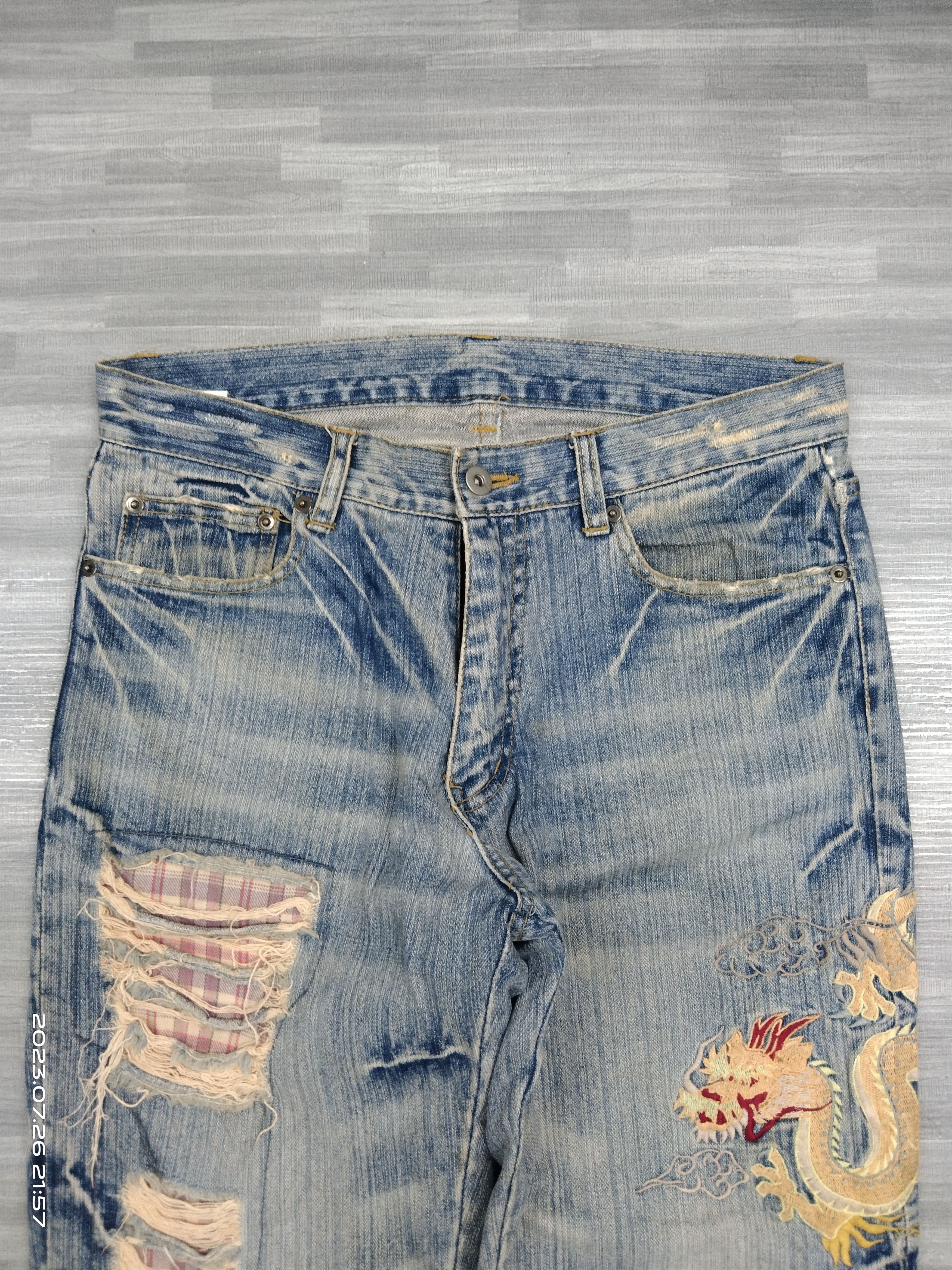 Dragonfly SICK RIPED DRAGONFLY UNBRAND DENIM PANTS Size US 30 / EU 46 - 4 Thumbnail