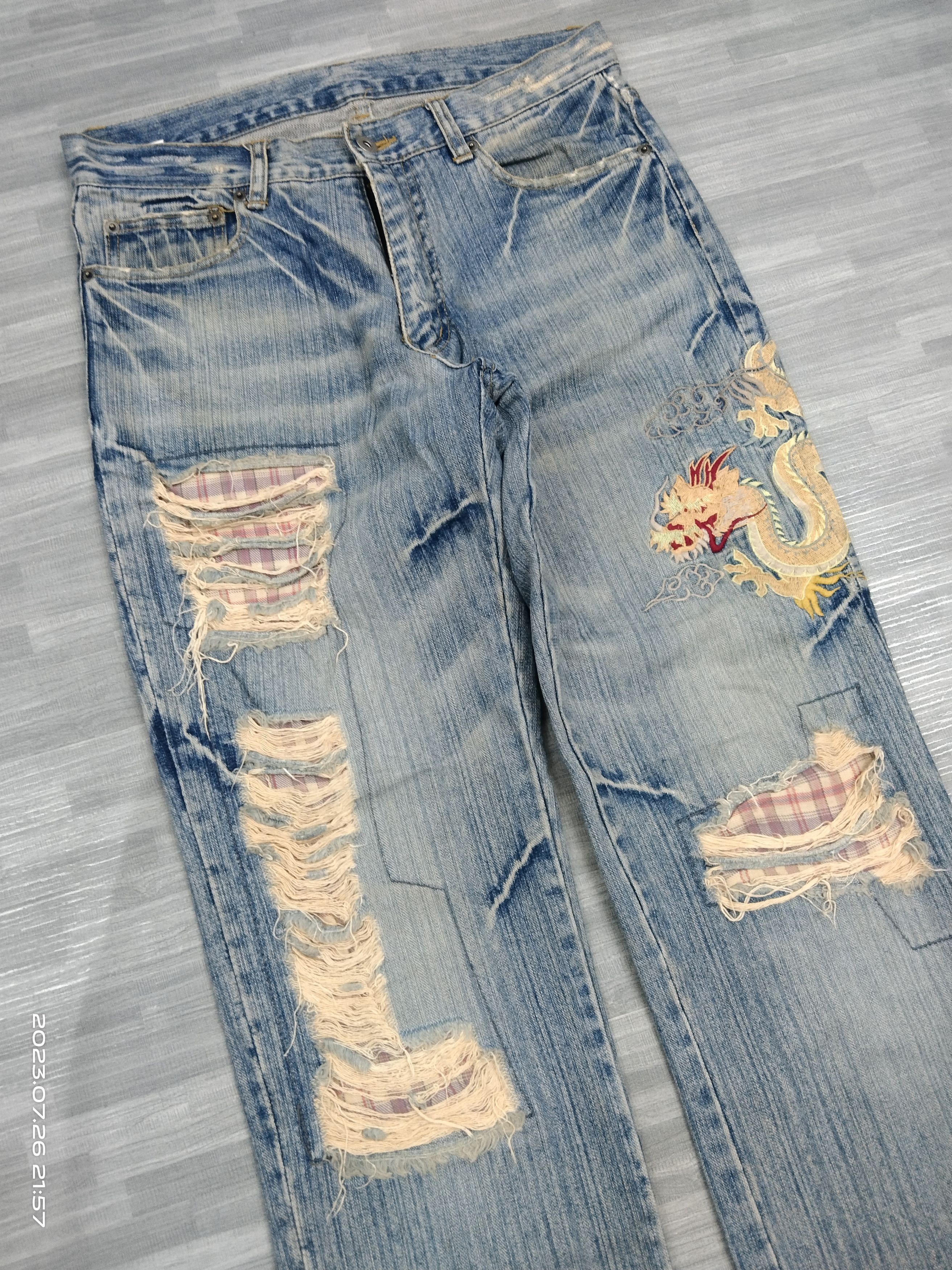 Dragonfly SICK RIPED DRAGONFLY UNBRAND DENIM PANTS Size US 30 / EU 46 - 6 Thumbnail