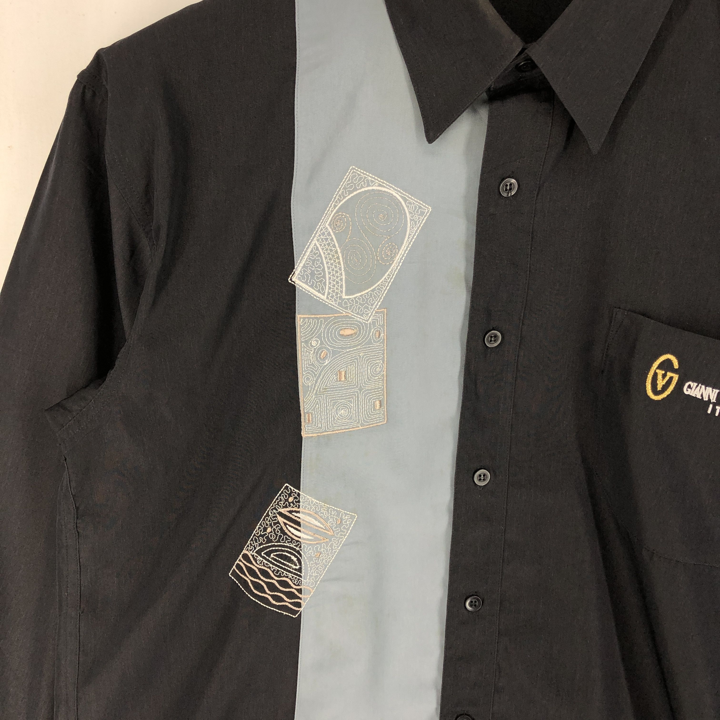 Gianni Valentino GIANNI VALENTINO Shirt Batik Style #2292-80 Size US L / EU 52-54 / 3 - 3 Thumbnail