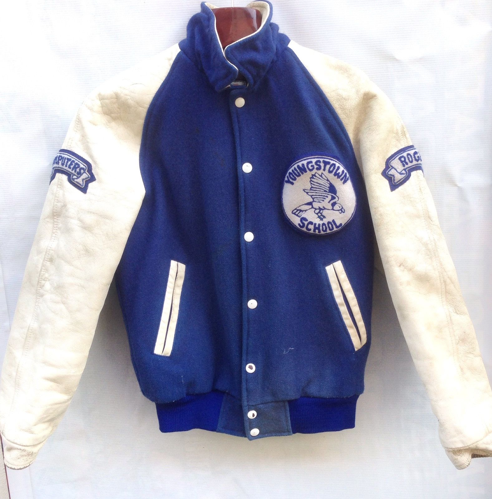 Ford Vintage Ford Wool Varsity Jackey Leather Sleeves Letterman Size US M / EU 48-50 / 2 - 1 Thumbnail