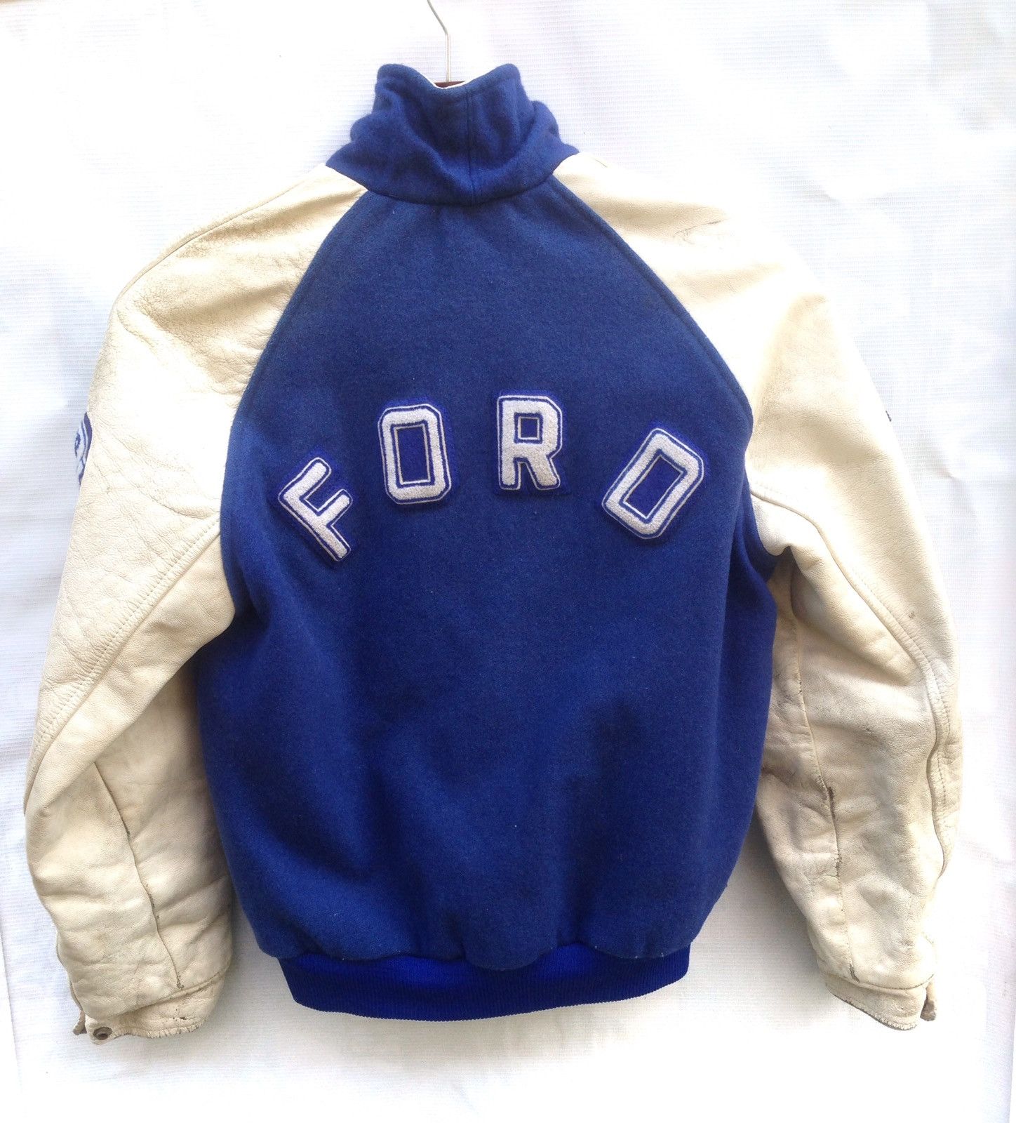 Ford Vintage Ford Wool Varsity Jackey Leather Sleeves Letterman Size US M / EU 48-50 / 2 - 2 Thumbnail