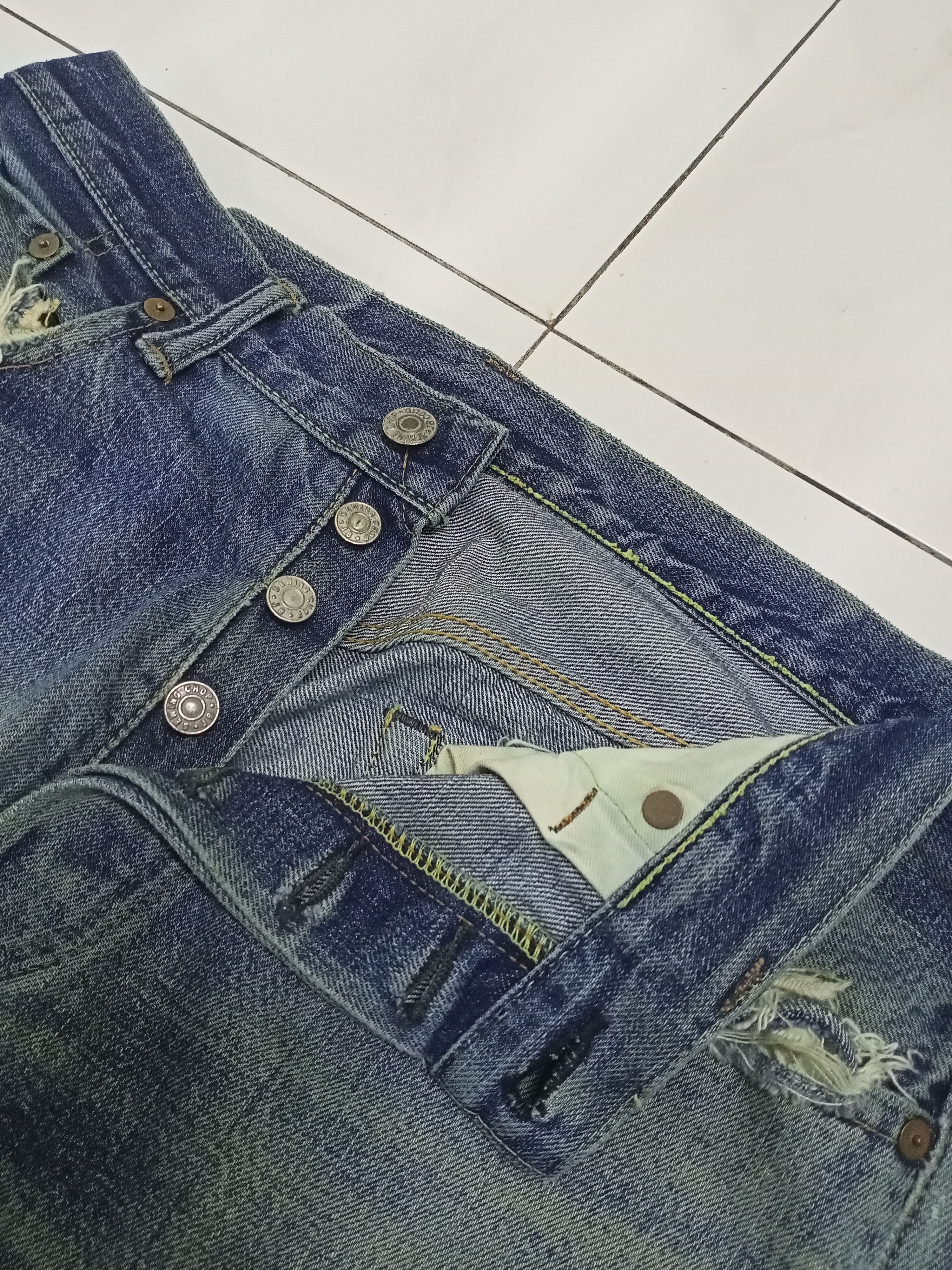 Japanese Brand Sewing Chop O'lls Distressed Selvedge Jeans Size US 30 / EU 46 - 8 Thumbnail