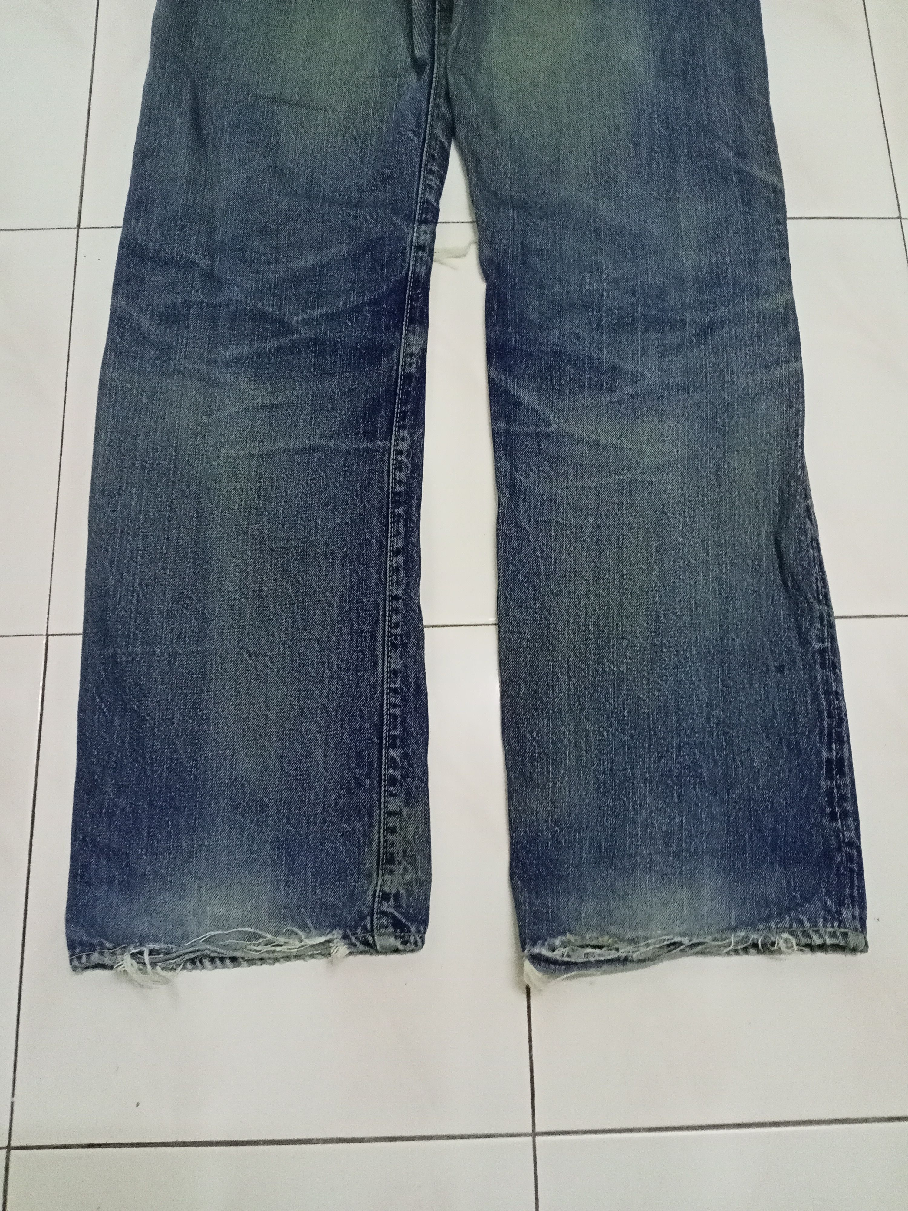 Japanese Brand Sewing Chop O'lls Distressed Selvedge Jeans Size US 30 / EU 46 - 11 Thumbnail