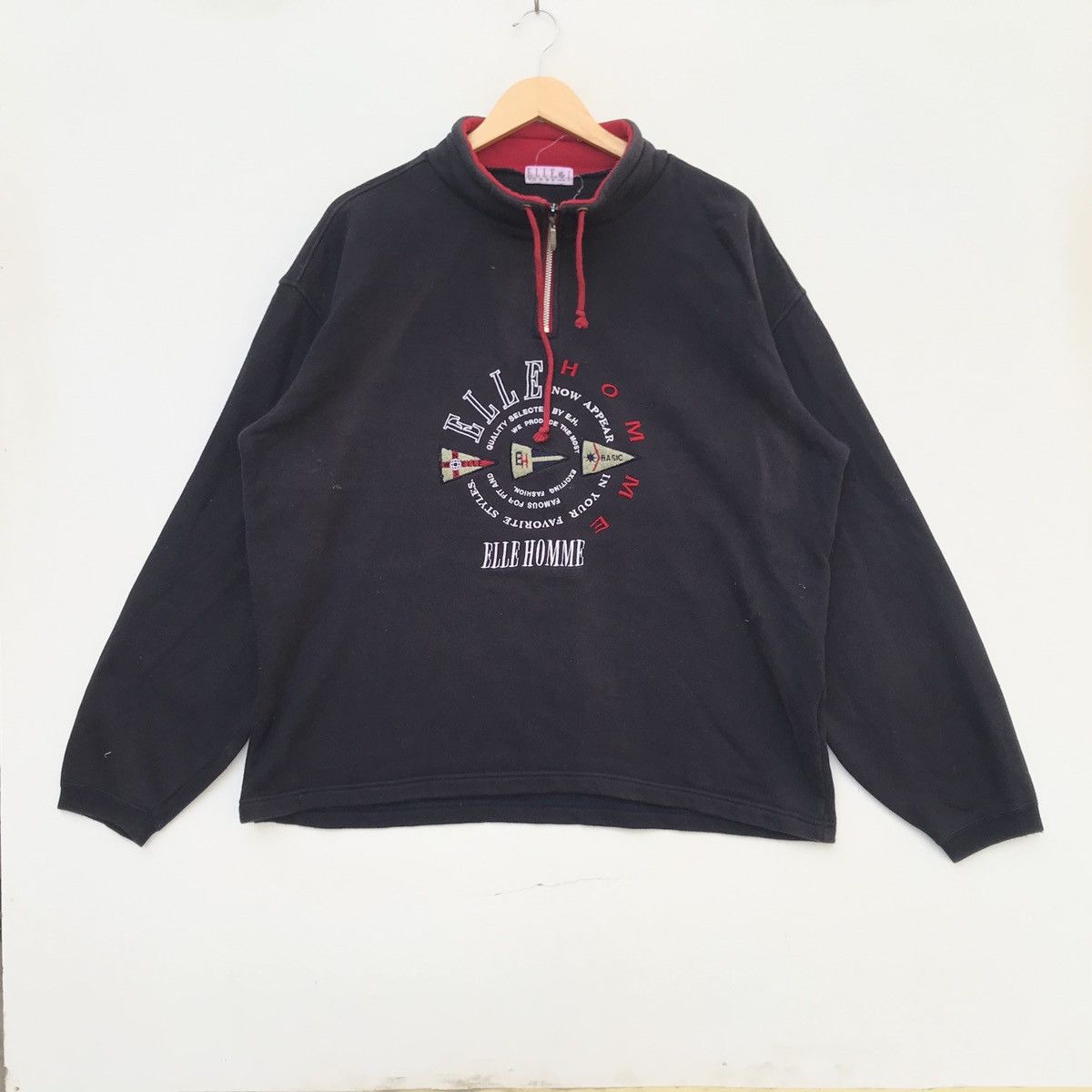 Vintage Vintage Elle Big Logo Hoodie Spell Out Sweatshirt Size US XL / EU 56 / 4 - 1 Thumbnail