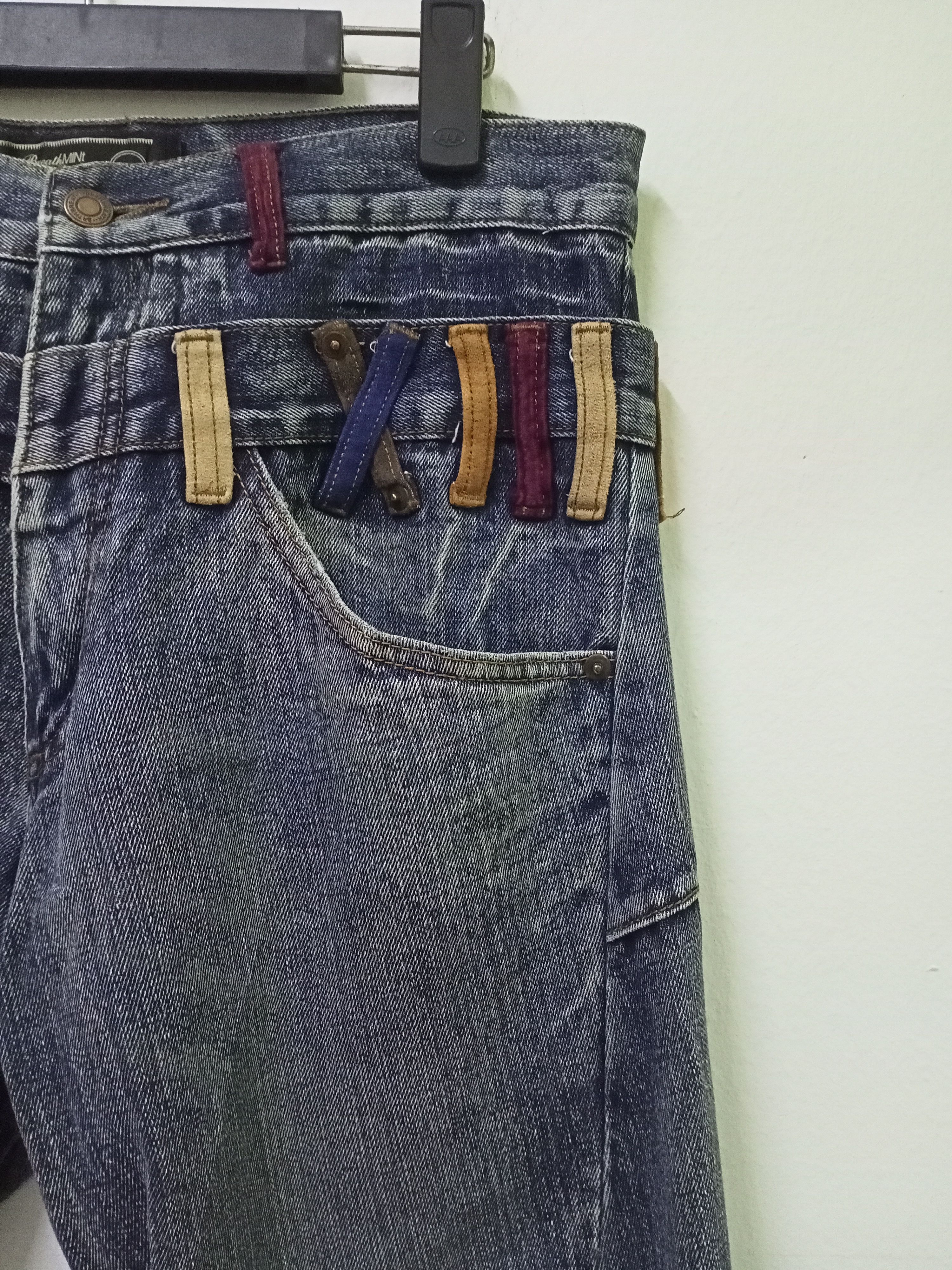 Japanese Brand Breath Mint Double Waist Denim Jeans Size US 33 - 5 Thumbnail