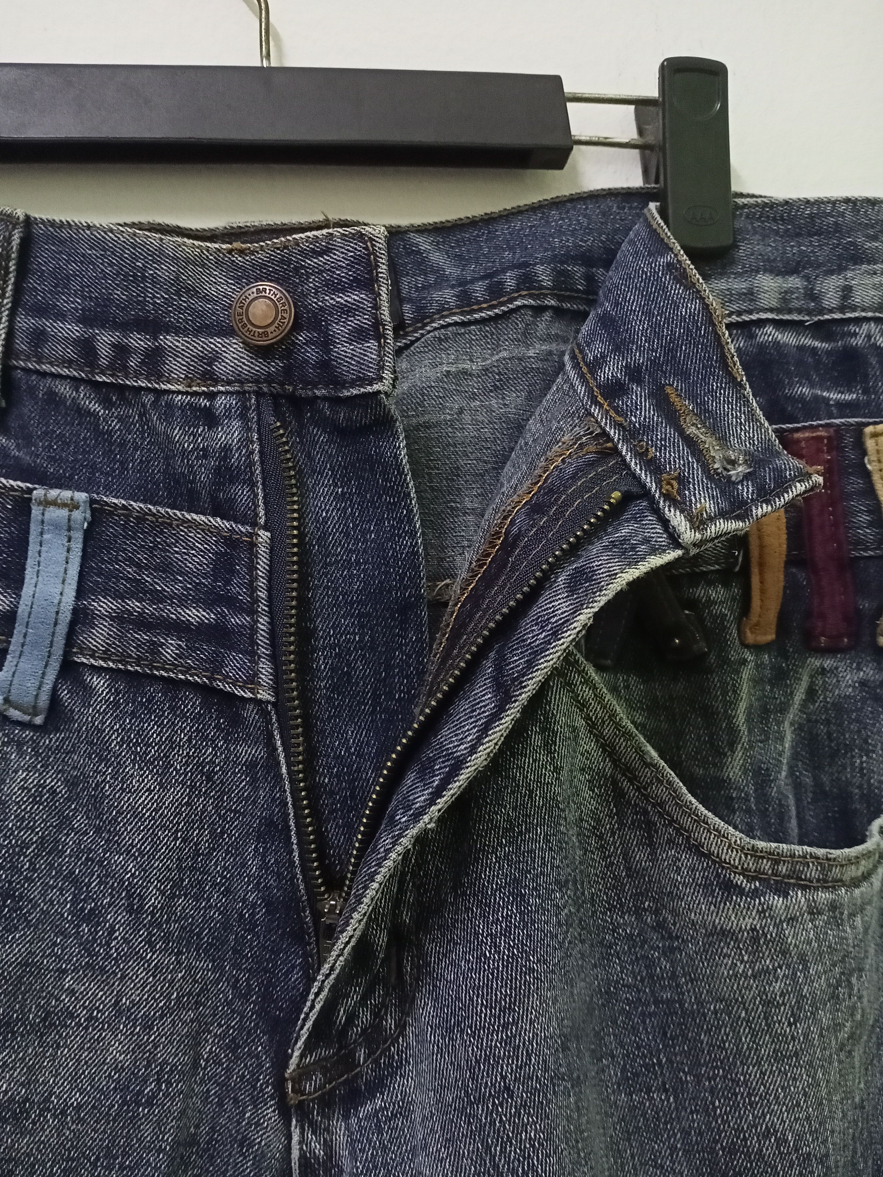 Japanese Brand Breath Mint Double Waist Denim Jeans Size US 33 - 6 Thumbnail