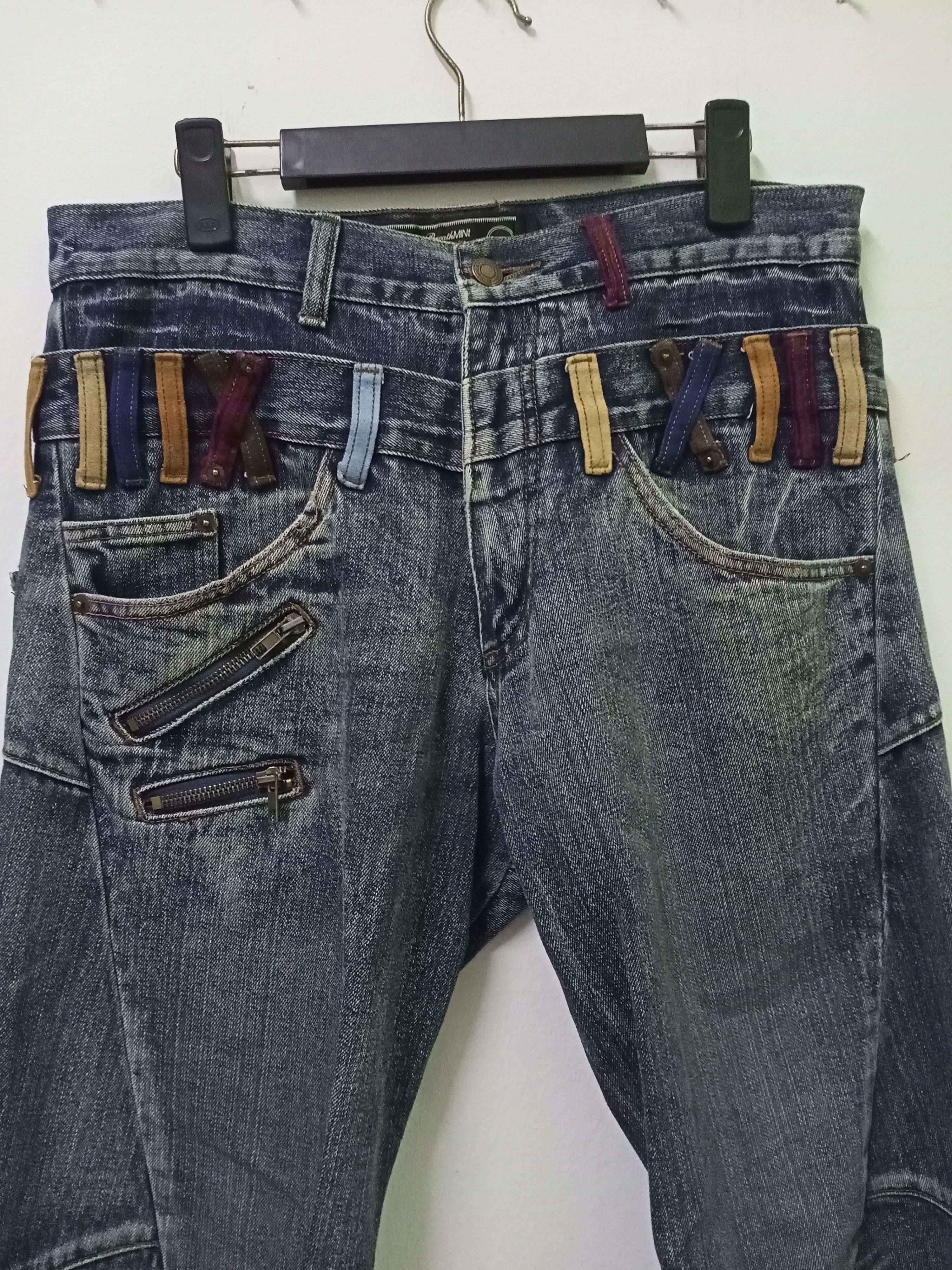 Japanese Brand Breath Mint Double Waist Denim Jeans Size US 33 - 2 Thumbnail