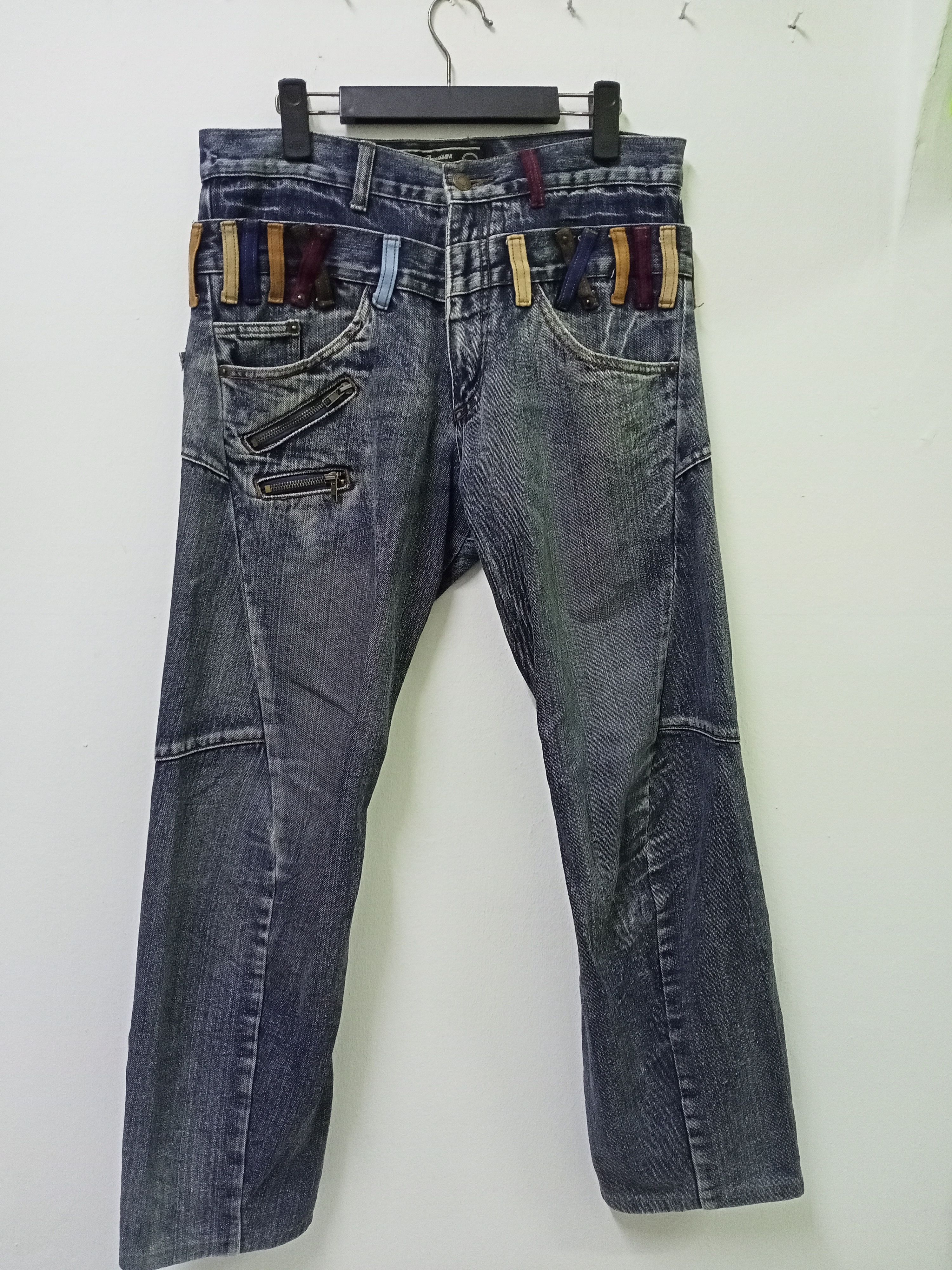 Japanese Brand Breath Mint Double Waist Denim Jeans Size US 33 - 1 Thumbnail