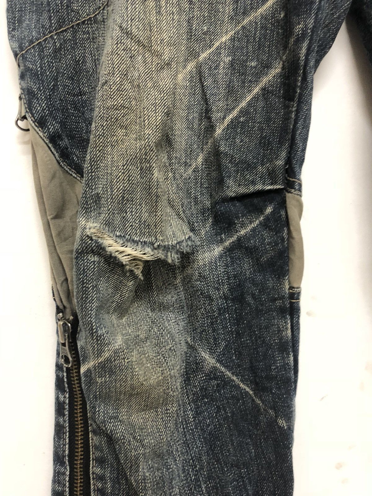 PPFM Distressed Japanese Brand PPFM Jeans Size US 32 / EU 48 - 4 Thumbnail