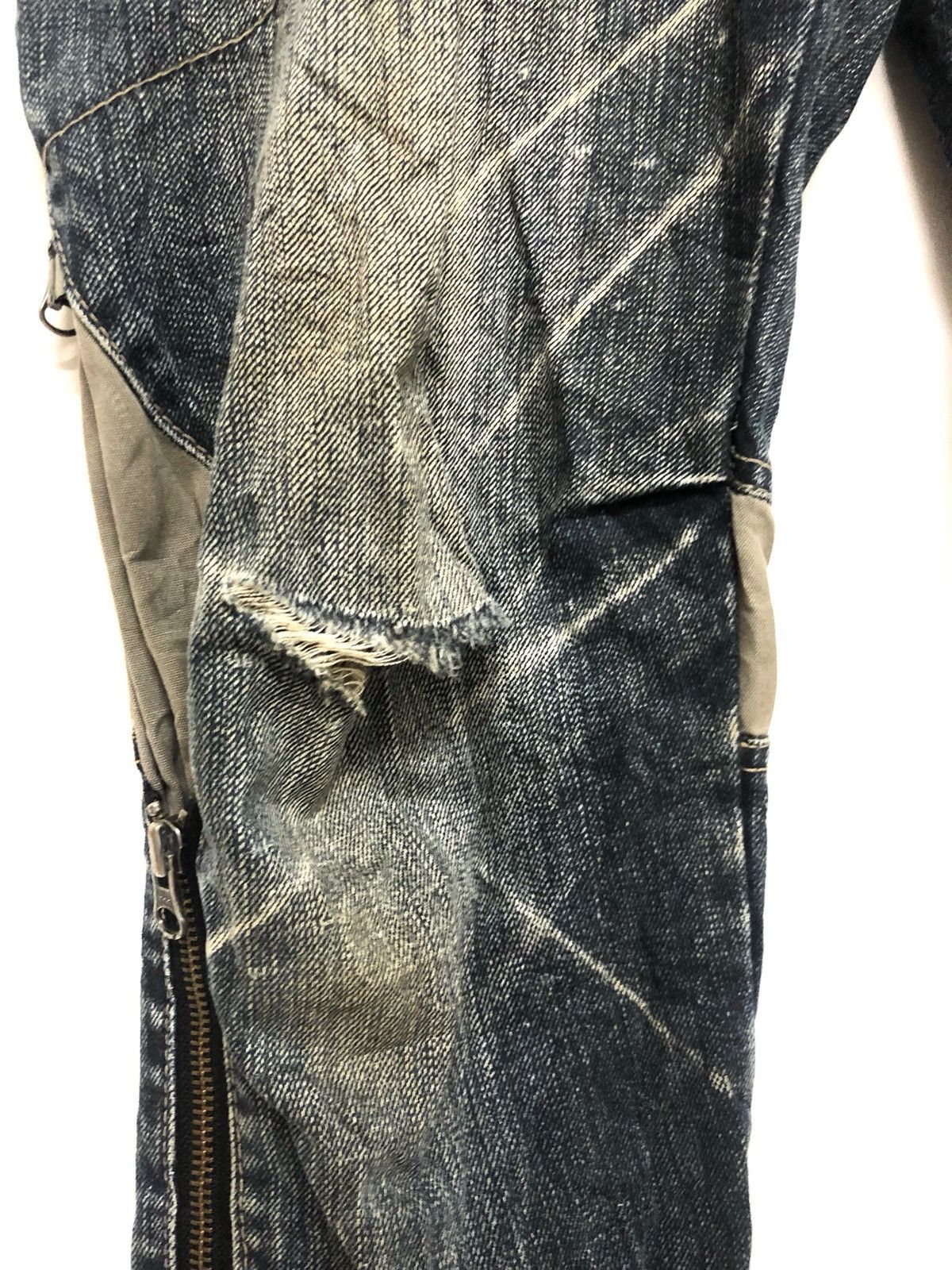 PPFM Distressed Japanese Brand PPFM Jeans Size US 32 / EU 48 - 3 Thumbnail